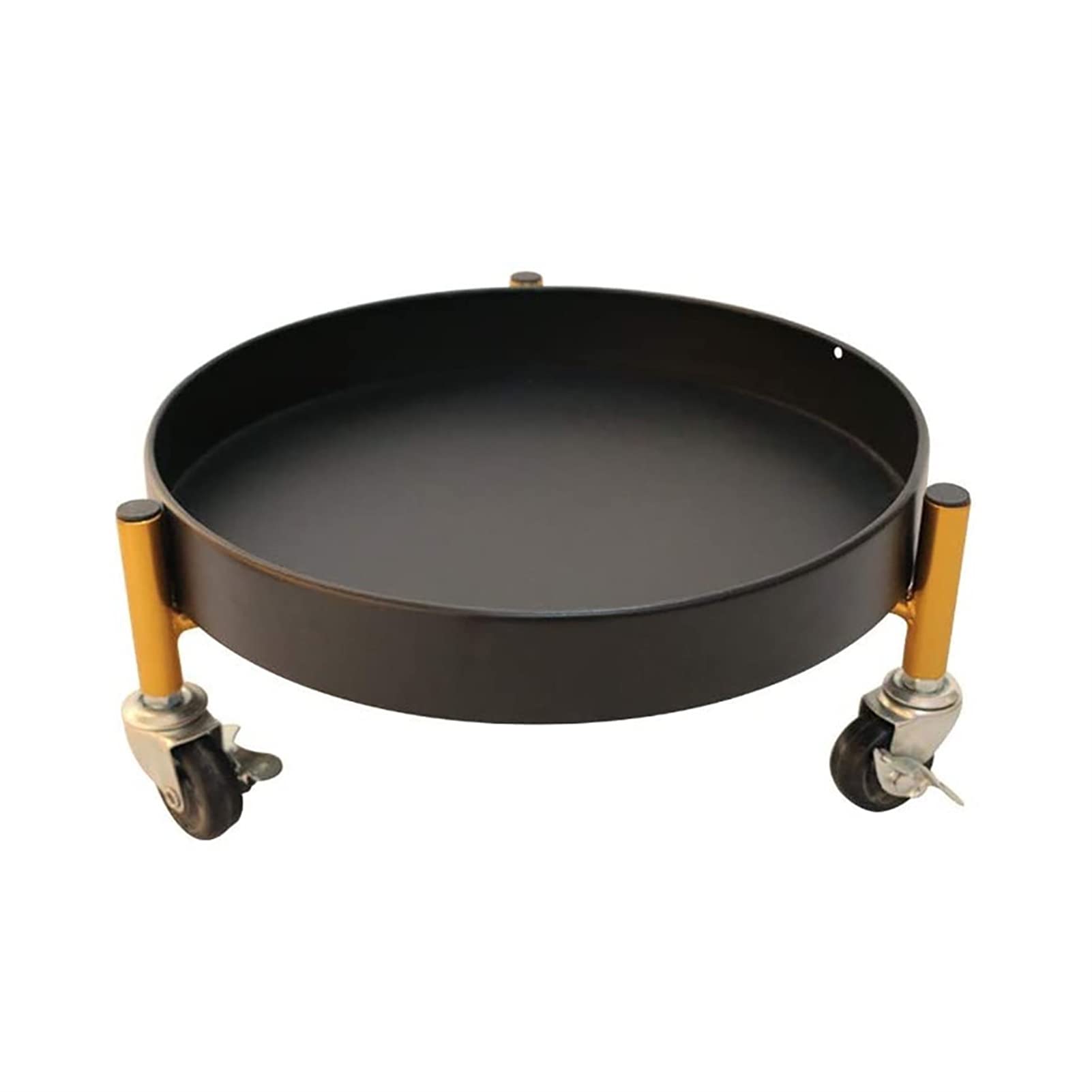12 Inch Heavy Duty Metal Plant Caddy with Wheels - Round Iron Rolling Flower Pot Stand for Indoor/Outdoor Use - Perfect for Moving Potted Plants, Garden Decor & Home Organization