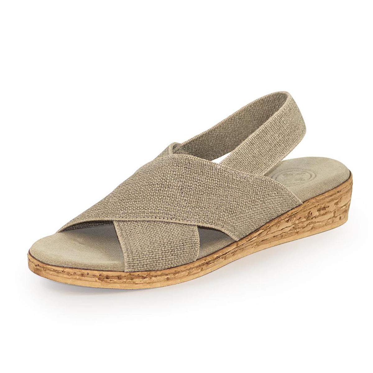 Charleston Shoe Co. Women's ATLANTIC Slingback Cork Wedge Sandals - Comfortable Summer Beach Shoes for Walking & Outdoor Activities