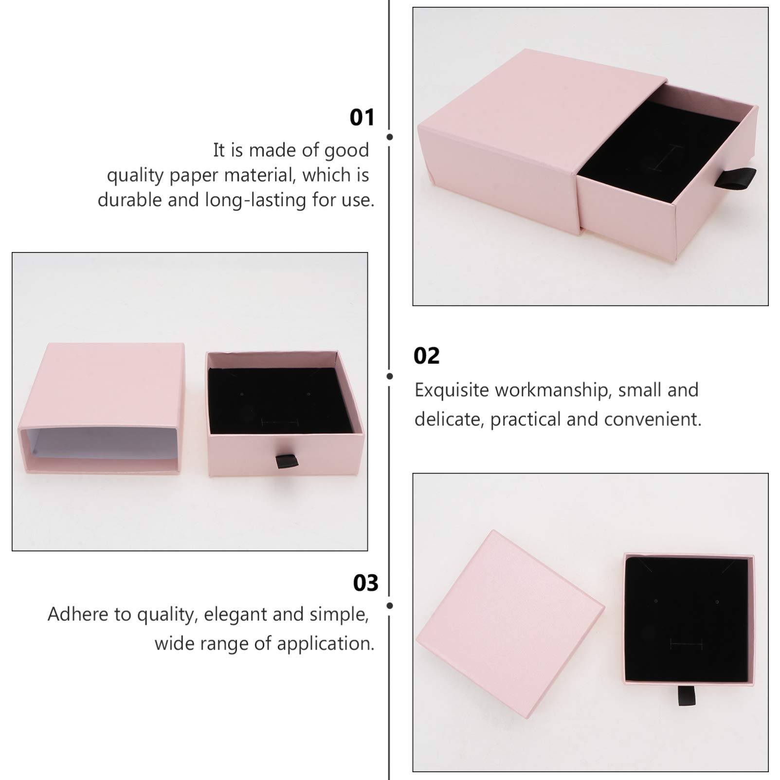 DOITOOL 5-Piece Kraft Jewelry Storage Box Set - Earring Holder, Ring Case, Trinket Tray & Wedding Jewelry Organizer | Perfect for Travel, Bridal Shower Gifts & Vanity Organization