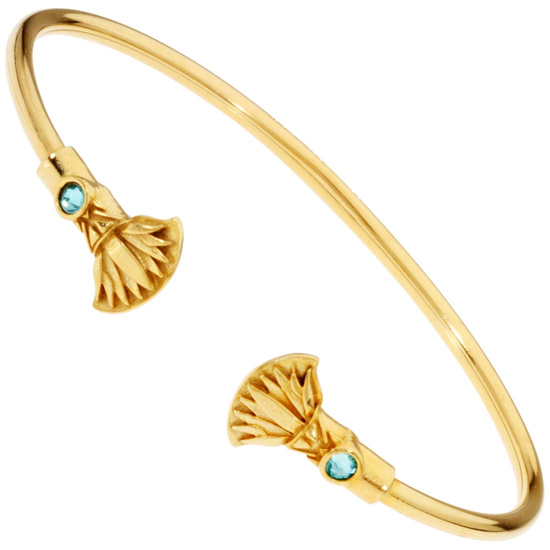 Alex and Ani Women's Blue Lotus Cuff Bracelet - Adjustable Bangle for Yoga, Meditation & Boho Fashion | Spiritual Jewelry Gift for Her