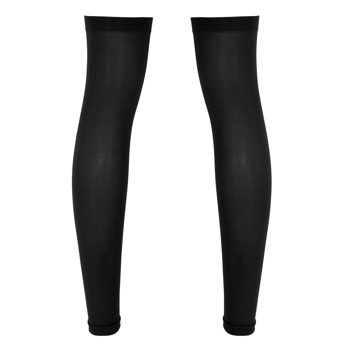 Men's Thigh High Compression Socks - Knee Brace Support Tights for Running, Sports & Recovery - Footless Stockings for Athletes & Active Lifestyles