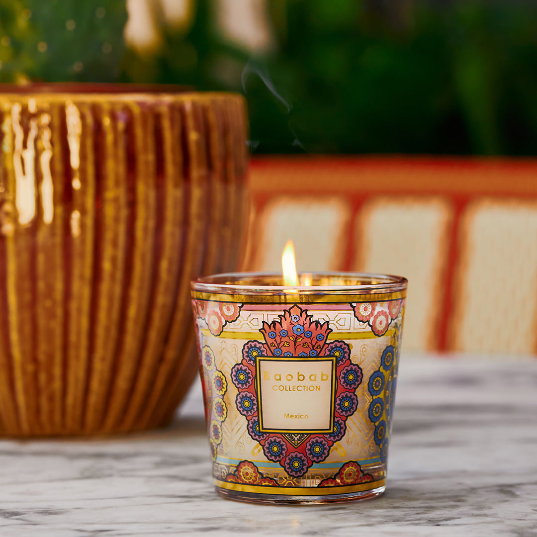Premium Baobab Mexico Scented Candle - Handmade Soy Wax Candle with Natural Fragrance for Home, Spa & Romantic Ambiance