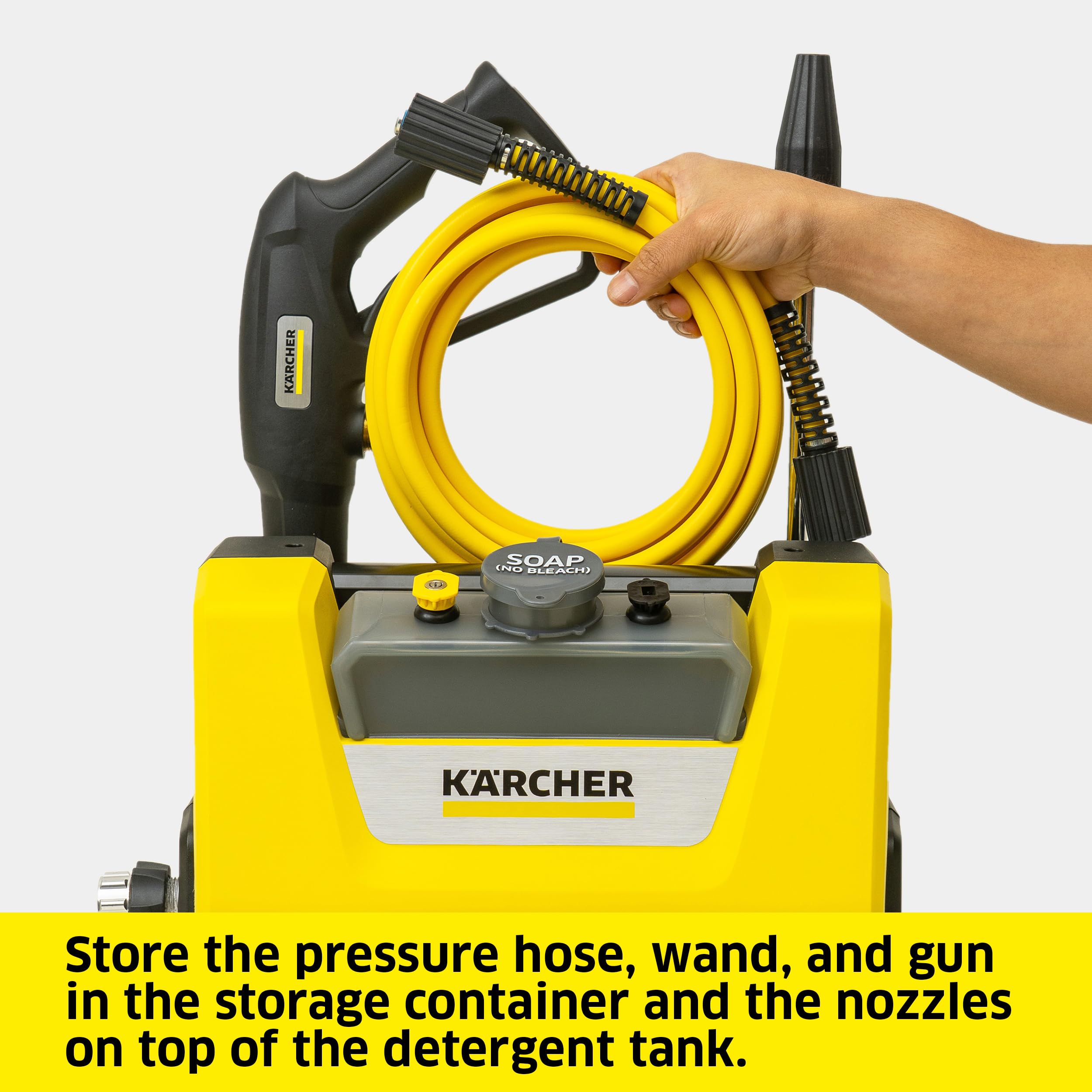 Karcher K1800PS Cube 1800 PSI 1.2 GPM Electric Pressure Washer with Turbo Nozzle, 15° Nozzle & Soap Nozzle - Perfect for Home, Driveway, Patio & Car Cleaning