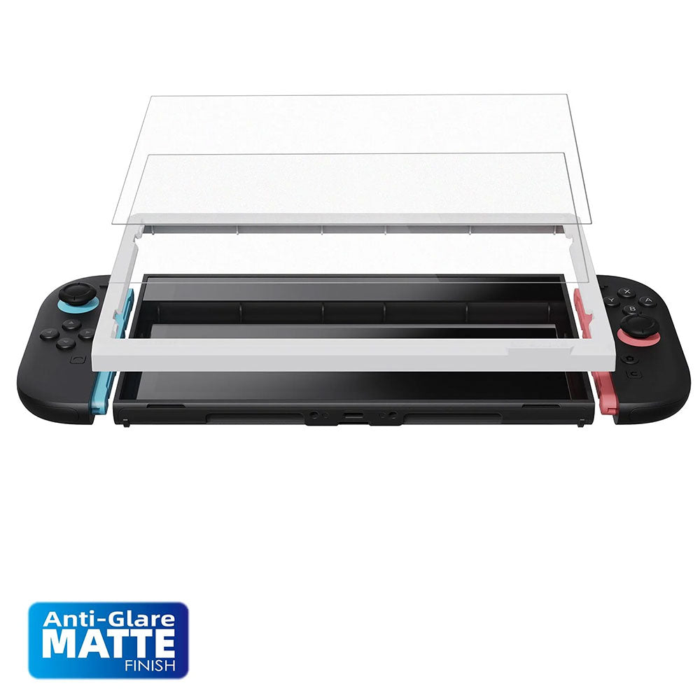 Savage Raven by Skull & Co. Anti-Glare Matte Screen Protector with Easy Install Positioner for Nintendo Switch 2 - 2 Pack - Perfect for Gaming at Home or On-The-Go