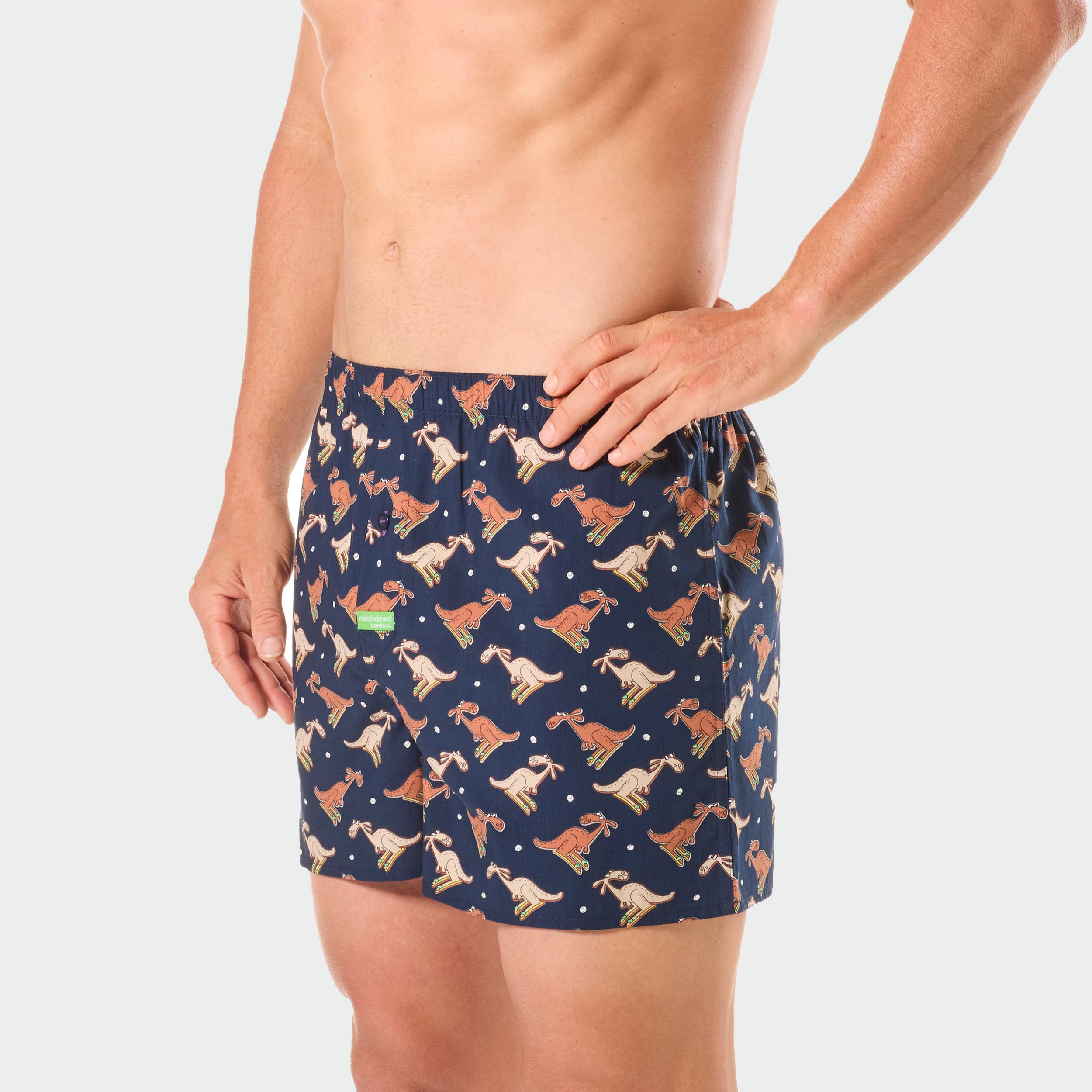 Men's Bamboo Boxer Shorts - Soft & Breathable Underwear for Comfort - Navy Blue | Perfect for Lounge, Sleep & Everyday Wear