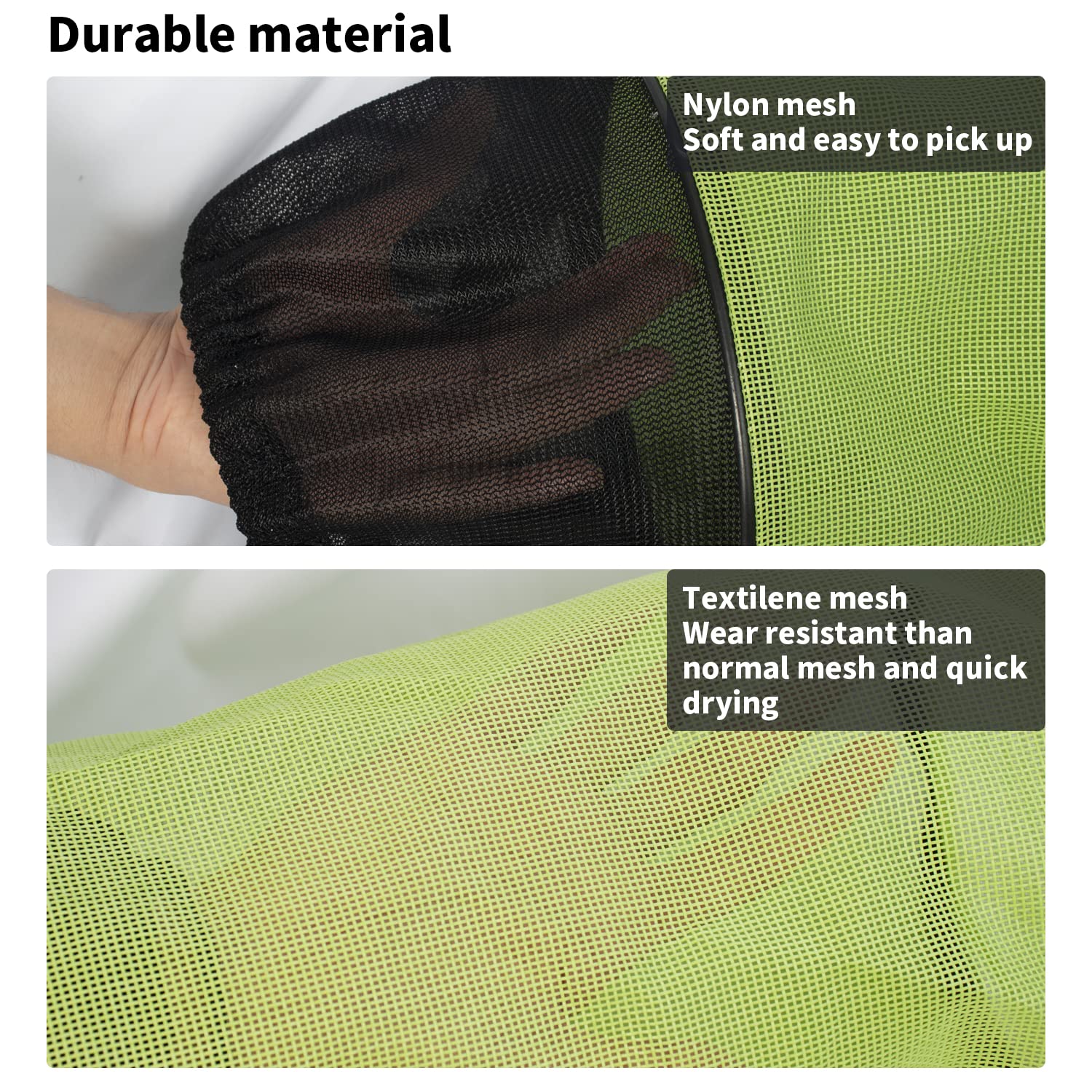 Foldable Fishing Bait Bag - Textilene Mesh Net Storage Cage for Fishing Gear | Portable Bait Bucket for Kayak, Boat & Shore Fishing