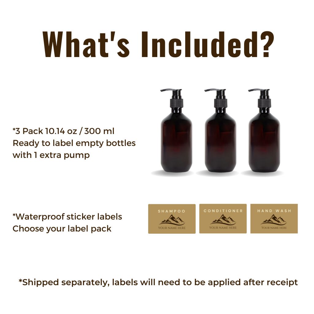 Personalized Refillable Pump Bottle Set - Mountain Design | Eco-Friendly Travel & Gym Essential for Hand Sanitizer, Lotion & Liquid Soap