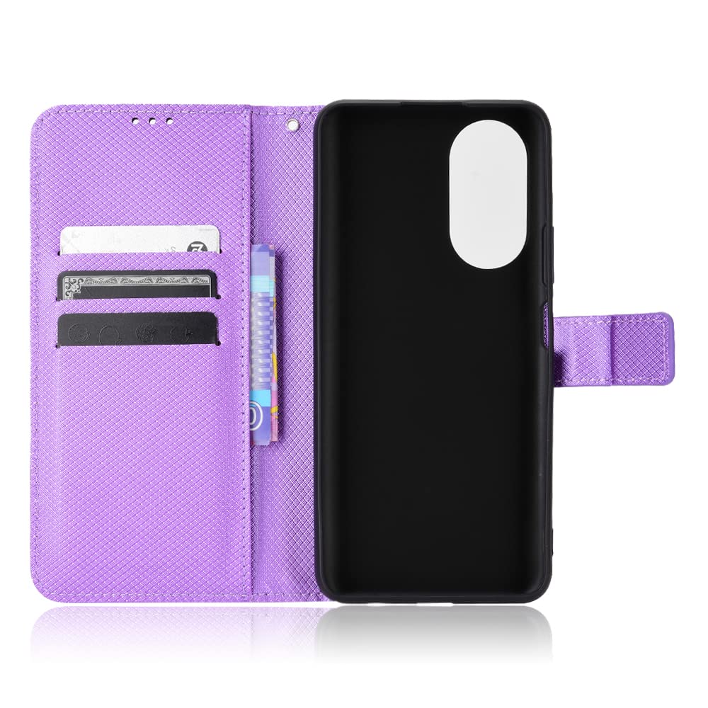 Honor X7 CMA-LX2 PU Leather Flip Case Cover - Purple | Premium Protective Phone Case with Card Slots for Honor X7 | Perfect for Work, Travel & Daily Use