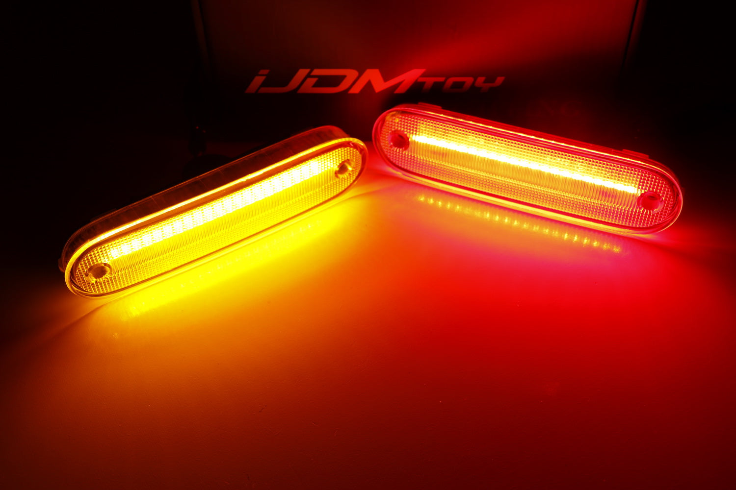 Amber/Red LED Side Marker Lights for 1990-2005 Mazda Miata MX-5 - Clear Lens, Easy Installation - Perfect for Night Driving & Car Customization