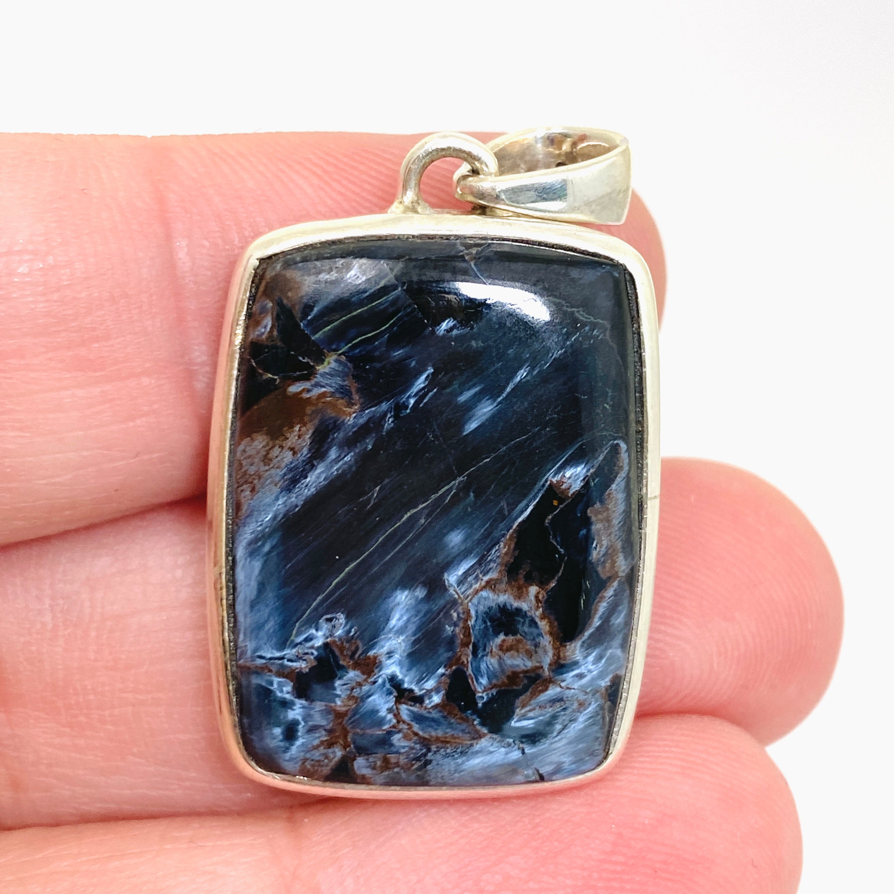 Natural Pietersite Rectangular Cabochon Pendant - Handmade Gemstone Jewelry PPGJ1065 for Women, Gift for Her | Perfect for Everyday Wear, Special Occasions & Spiritual Healing