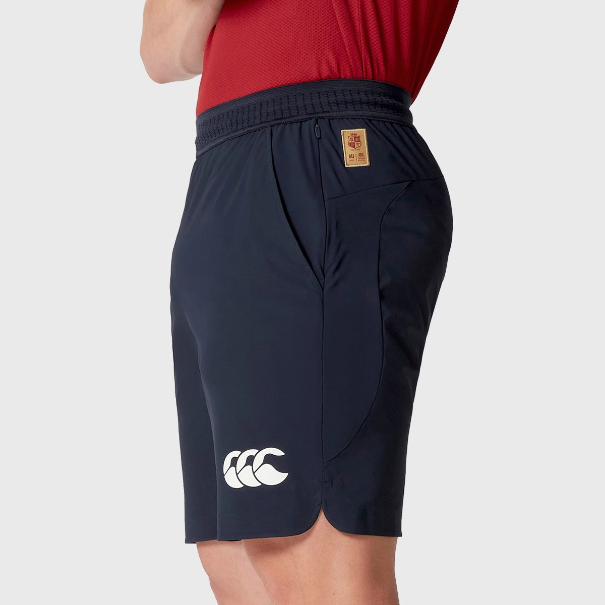 Canterbury British & Irish Lions Men's Everest Woven Rugby Shorts - Navy Blue Athletic Shorts for Rugby Training & Casual Wear