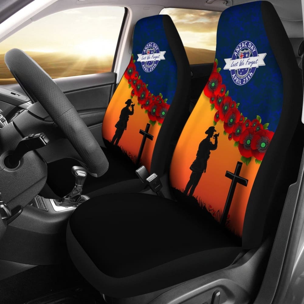 Premium Australia Anzac Day Car Seat Covers - Lest We Forget 094201 - Durable & Stylish for Commuting, Road Trips & Military Tributes