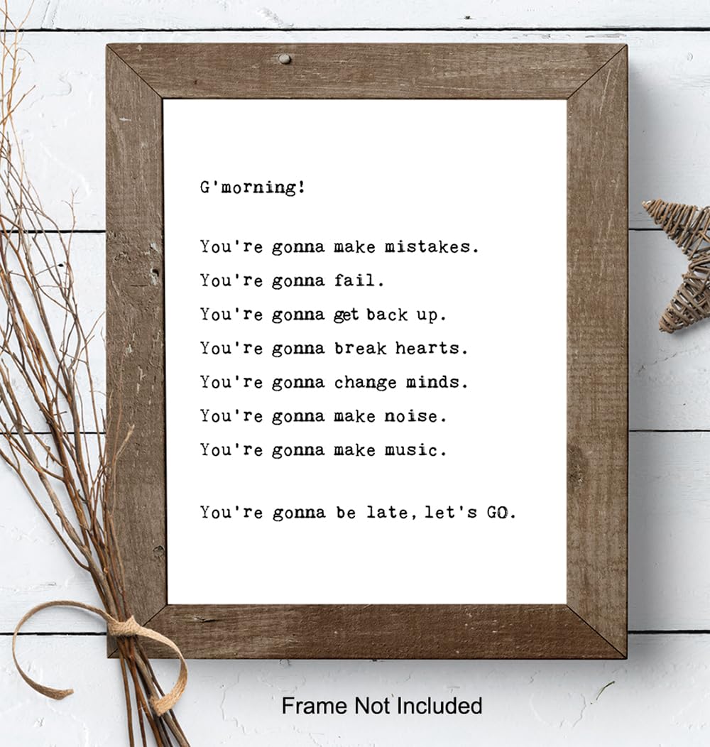 Inspirational Quote Wall Art - Motivational Home Decor Poster for Bedroom, Living Room & Bathroom - Positive Encouragement Gift for Women, Men & Teens - Perfect for Office, Dorm & Housewarming Gifts