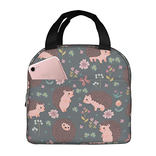 Cute Hedgehogs And Flower