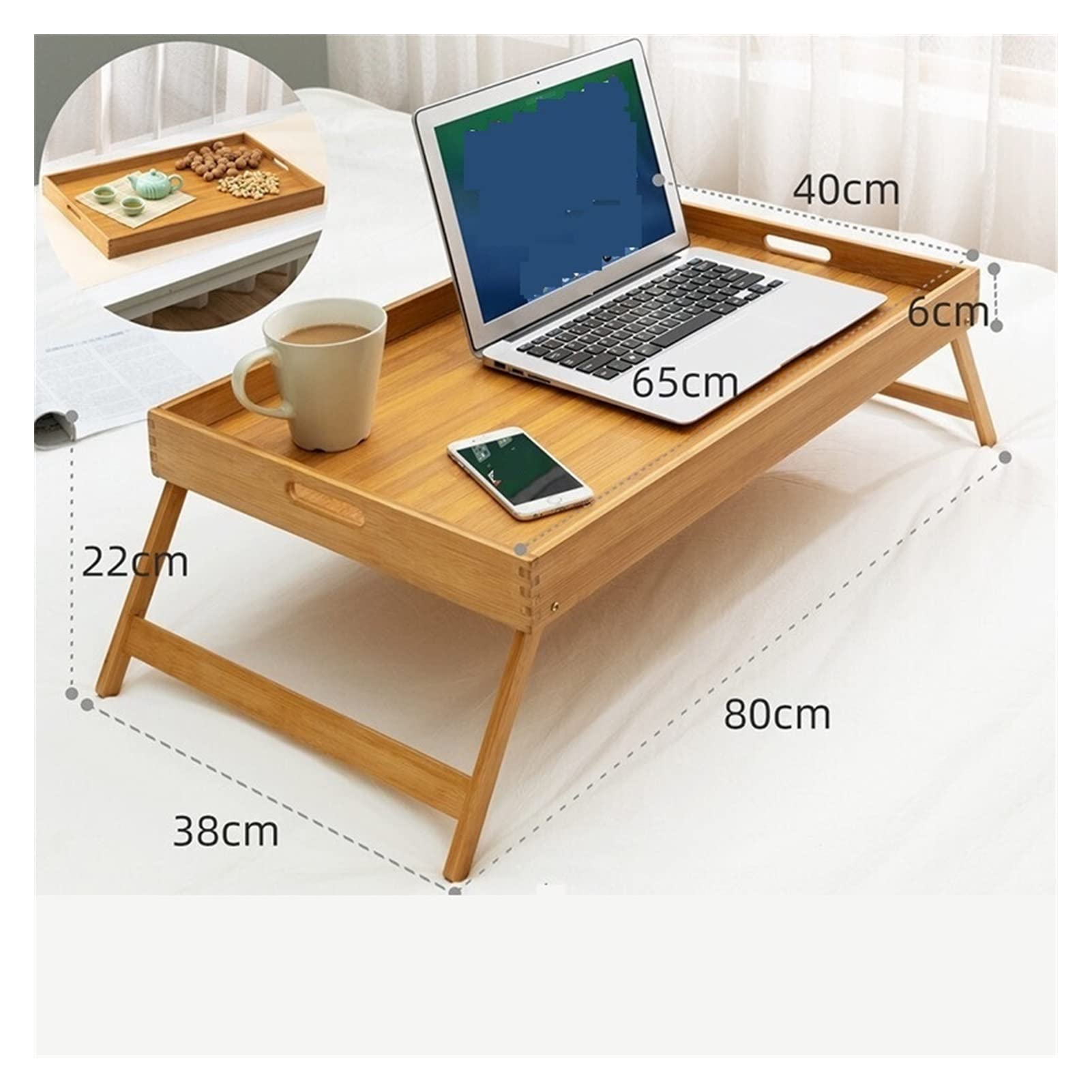 TOMYEUS Folding Computer Desk - Multifunctional Home Office Desk for Students, Small Space, Bedroom, Study & Writing | Portable Laptop Desk for Work, Gaming, Dorm Room & Bay Window Use