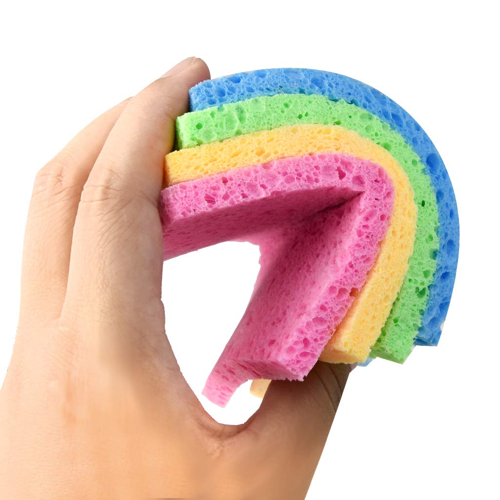 Yookat 30-Pack Non-Scratch Kitchen Sponges | Heavy Duty Dishwashing & Cleaning Sponges | Eco-Friendly Natural Colored Sponges for Kitchen, Bathroom & Household Cleaning | Perfect for Dishes, Countertops & Appliances