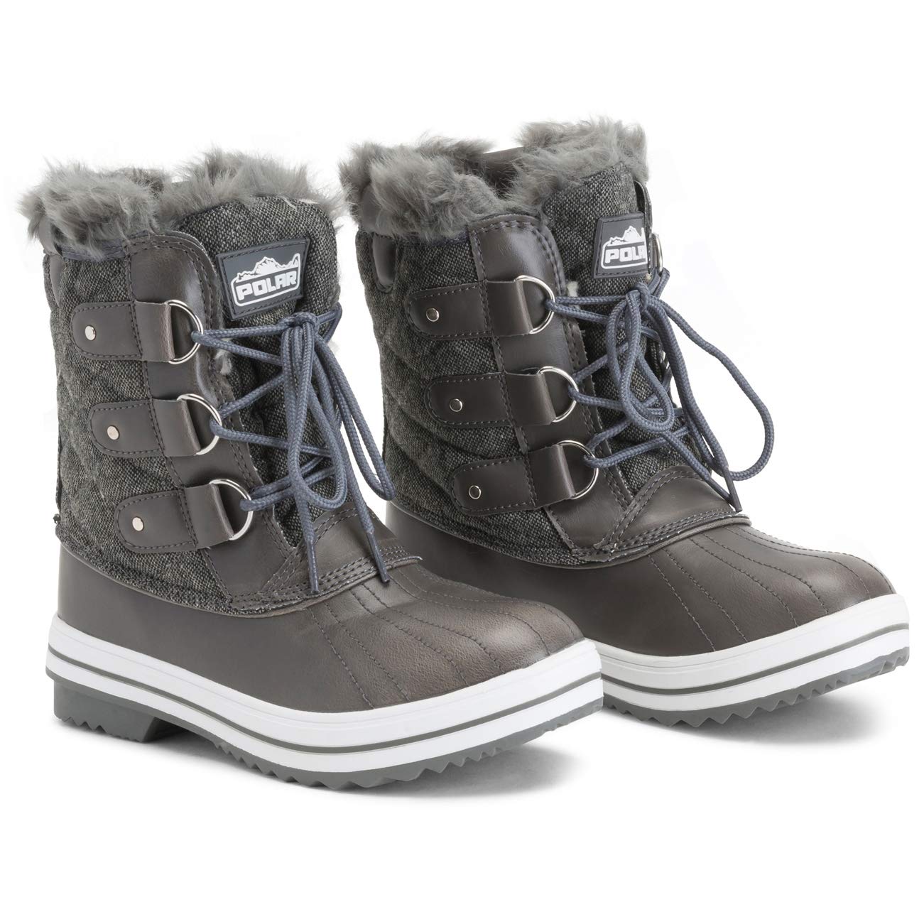 Polar Products Women's Quilted Snow Boots - Waterproof Winter Boots for Snow & Rain - Warm & Comfortable for Outdoor Activities, Hiking & Cold Weather