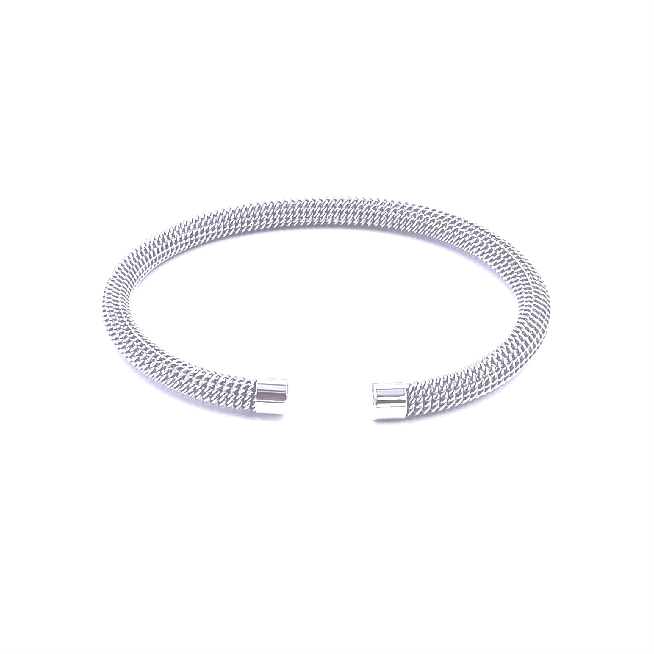 Ashley Gold Stainless Steel Open Mesh Bangle Bracelet for Women - Elegant Fashion Jewelry Gift for Party, Wedding & Everyday Wear