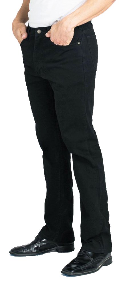 Grand River Stretch Traditional Straight Cut Black Jeans for Men | Classic Comfort Denim Pants | Perfect for Casual Wear, Office & Everyday Outfits