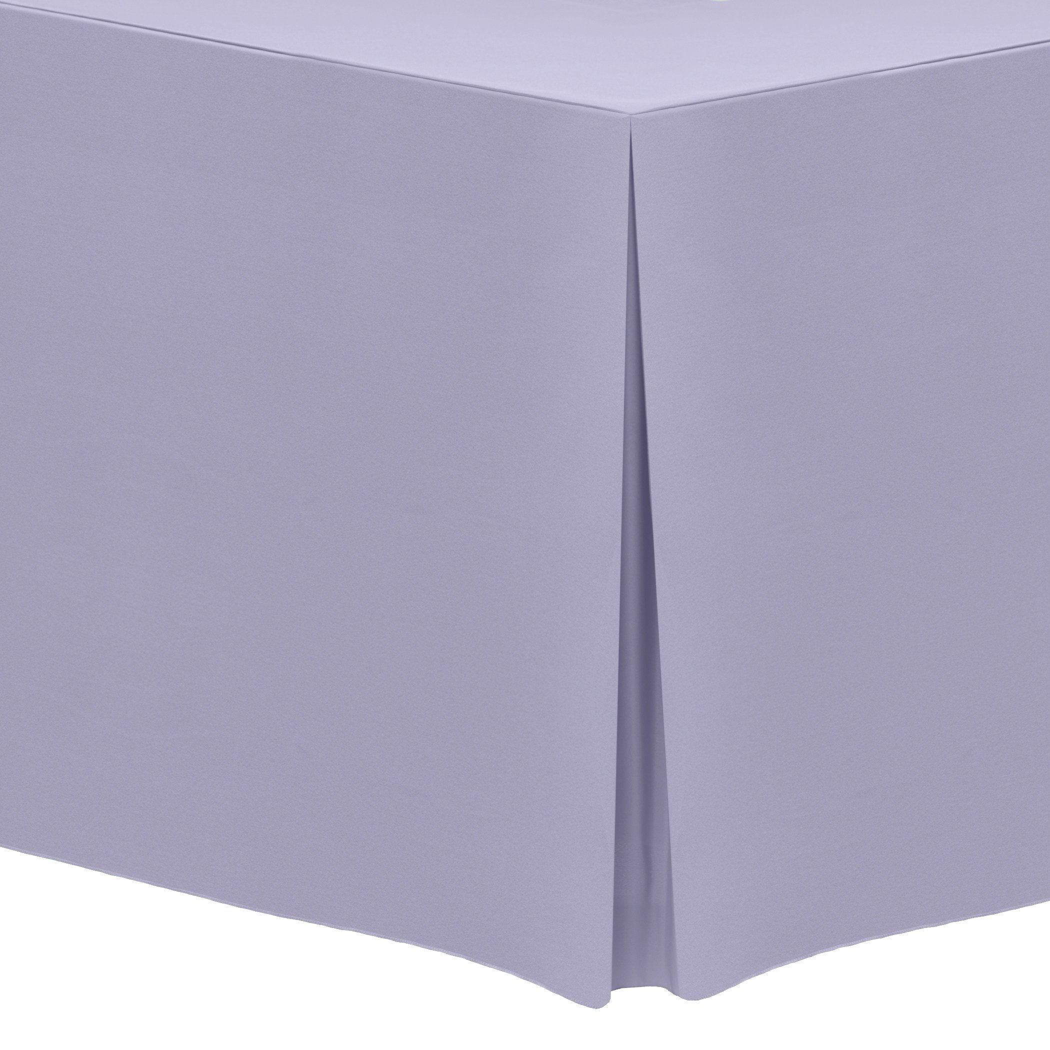 5-Pack 4 ft. Polyester Fitted Tablecloth for 24x48 Inch Rectangular Tables - 42