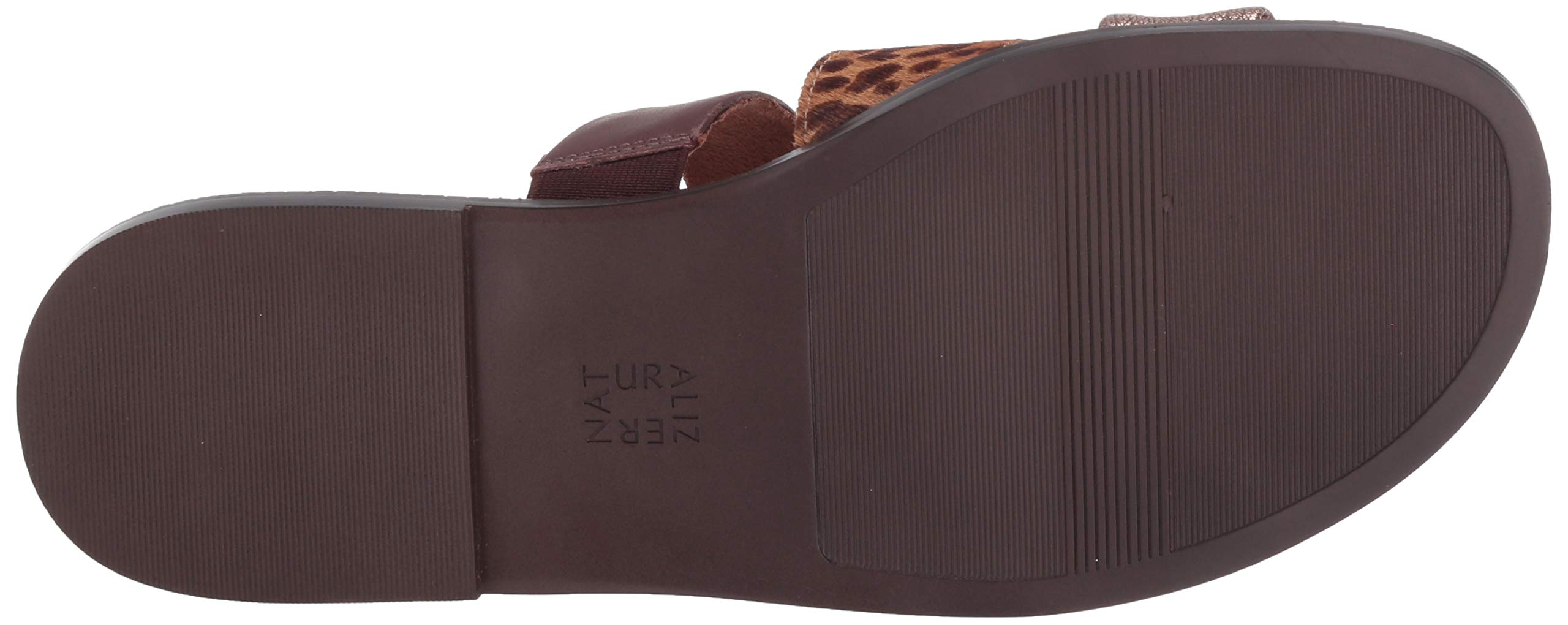 Naturalizer Women's Kellie Brown Leopard Print Slide Sandals Size 9.5 Medium | Comfortable Summer Casual Slides for Beach, Pool & Everyday Wear