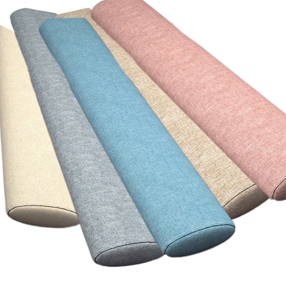 Premium Bed Wedge Pillow - Headboard Gap Filler Cushion (45x10x22cm, Light Yellow) | Mattress Protector & Bedside Support for Comfortable Sleep & Home Decor
