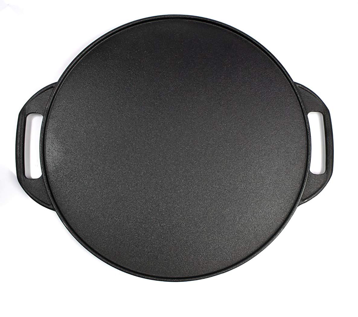Cast Iron Double-Sided Grill and Griddle Pan - Reversible 41cm Baking Pan with Easy-Grip Handles - Perfect for Indoor/Outdoor Cooking, Camping & BBQ
