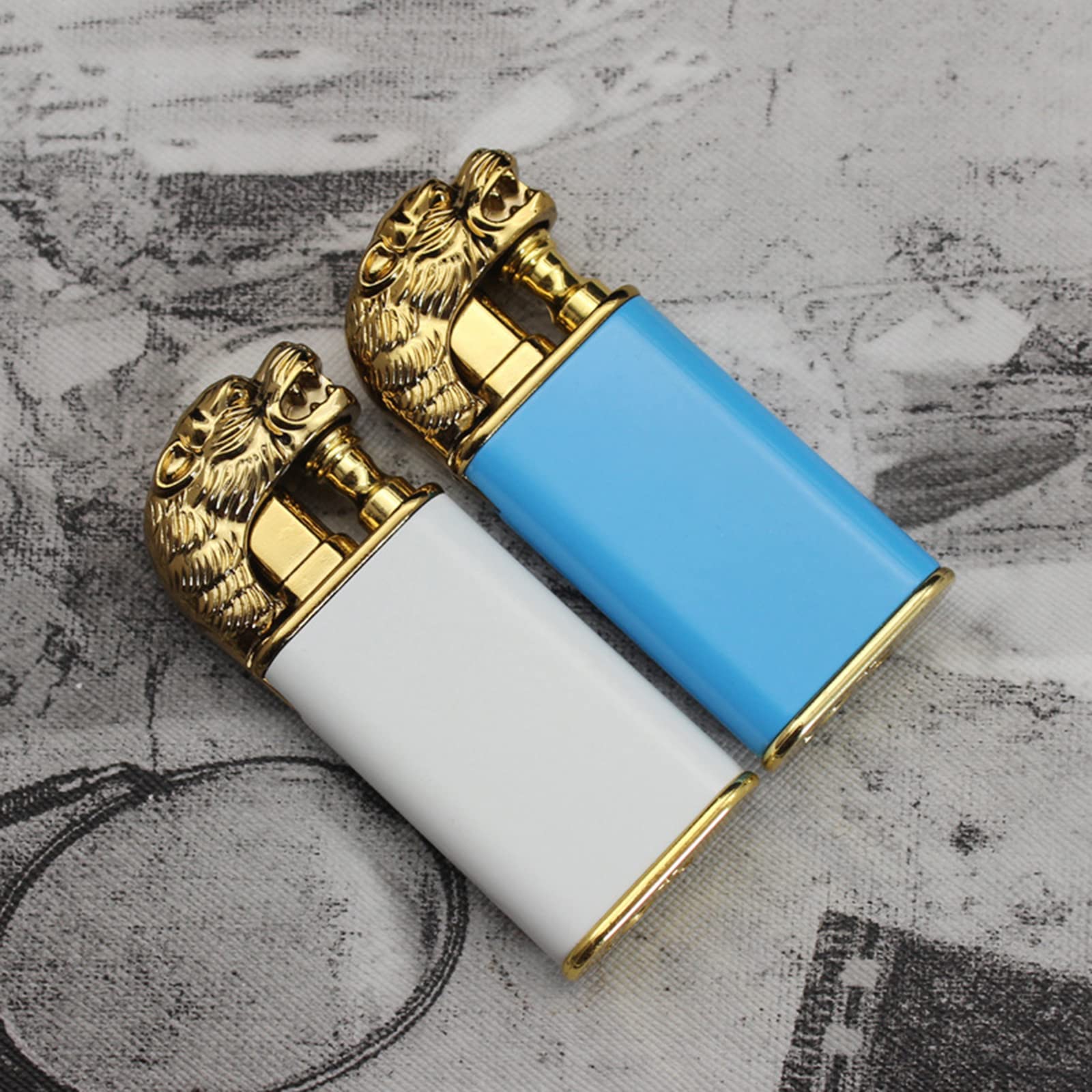 Windproof Double Flame Lighter - Blue Dragon Torch for Men, Camping & BBQ