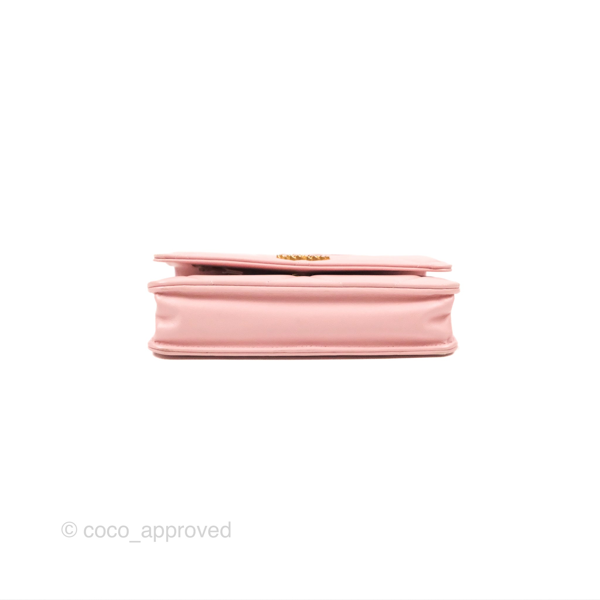 Chanel 19 Wallet on Chain WOC Light Pink Mixed Hardware Crossbody Bag - Luxury Designer Handbag for Women, Perfect for Date Night & Evening Events