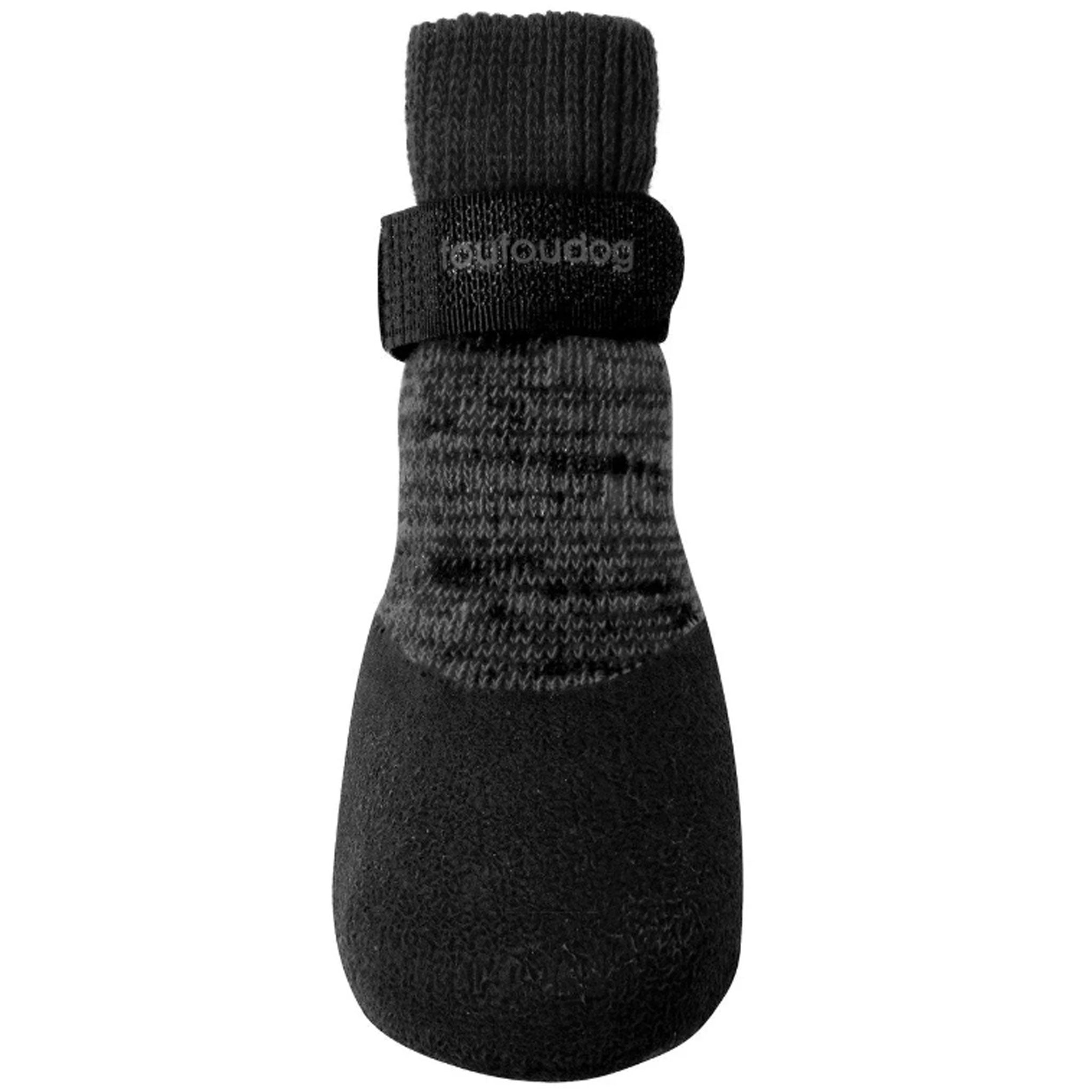 Non-Slip Dog Socks with Rubber Grips - Black Paw Protectors for Indoor/Outdoor Use on Hardwood Floors & Pavement