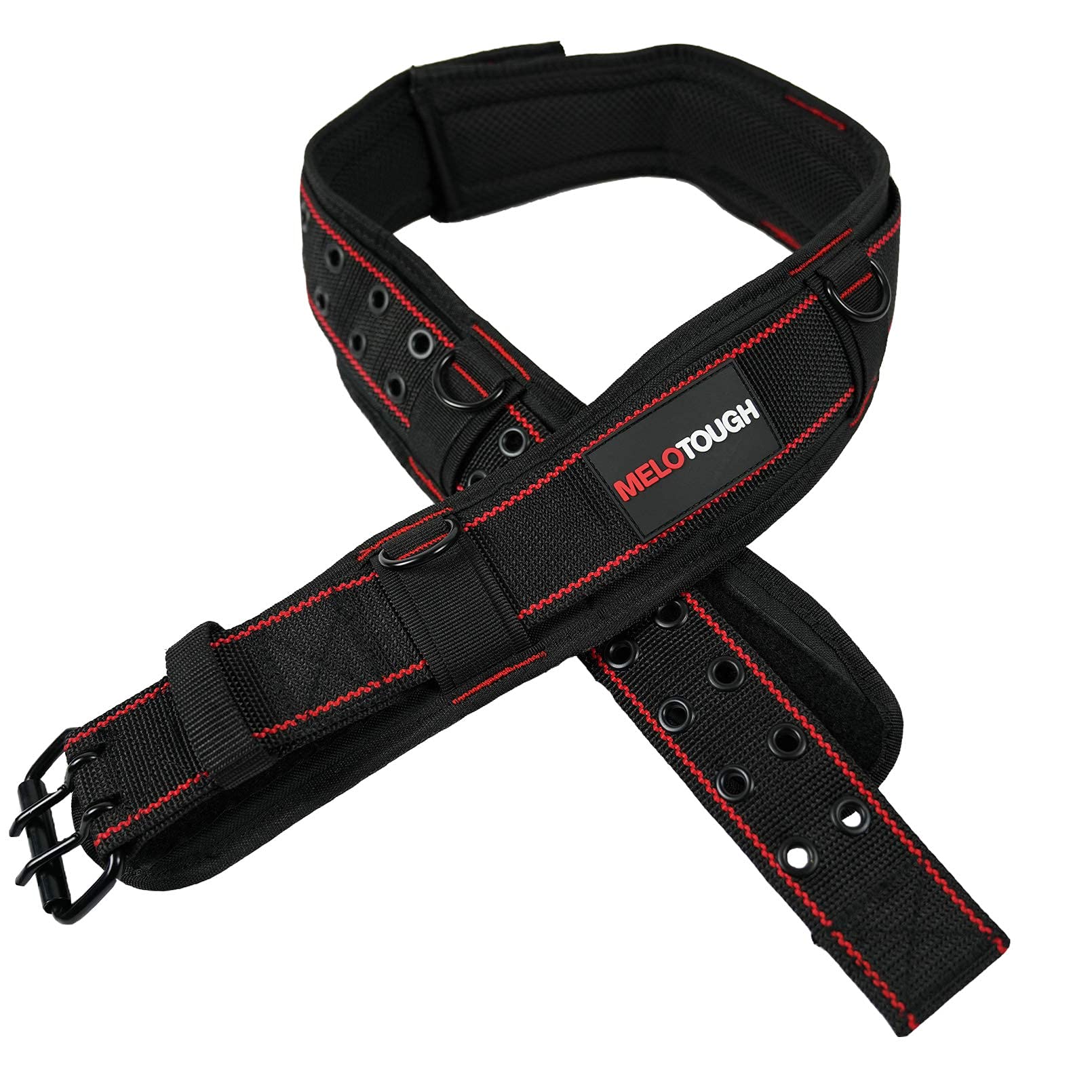 Premium MELOTOUGH Work Suspenders & Tool Belt Set - Adjustable Construction Suspenders with Large Moveable Phone Holder, Padded Tool Belt with Handle Strap & D-Ring for Hooks | Ideal for Construction Workers, Carpenters, Electricians & DIY Projects