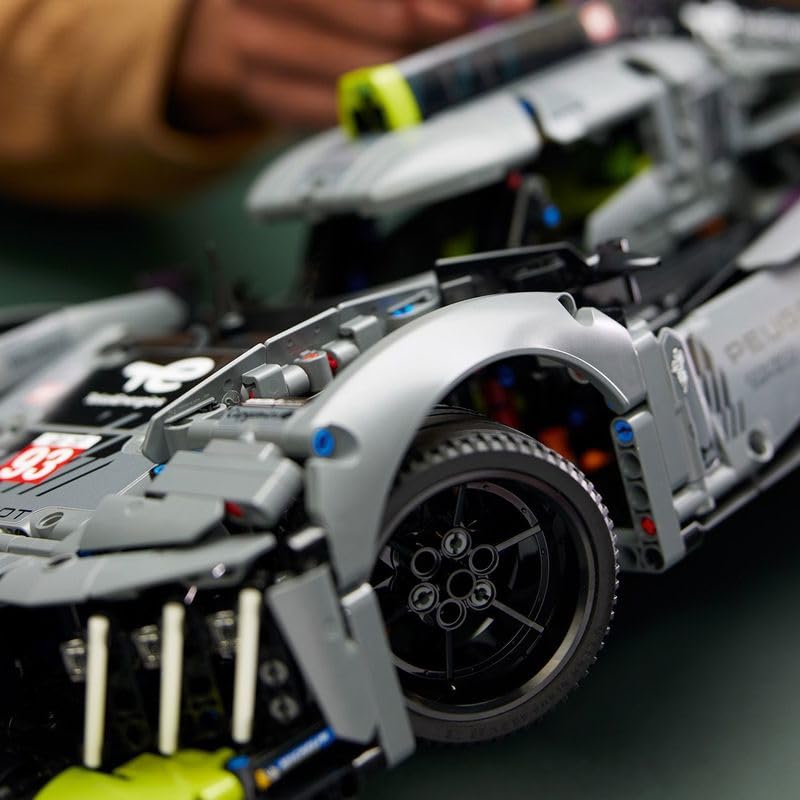 LEGO 42156 Technic Peugeot 9X8 24H Le Mans Hybrid Hypercar - 1:10 Scale Advanced Racing Car Model for Adults, Collector's Edition | Perfect for Display, Racing Enthusiasts & Gift Giving