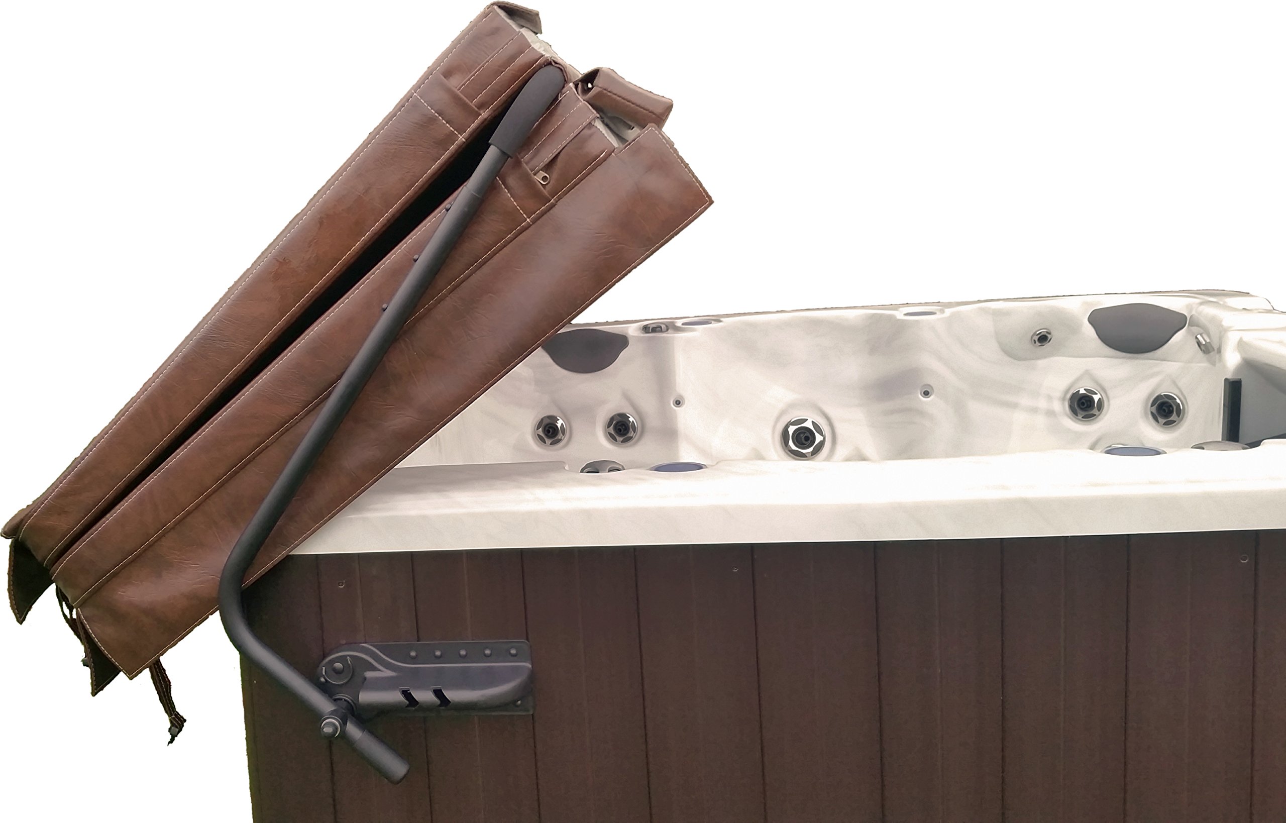 Black Side Mount Hot Tub Cover Lift - Durable & Easy Installation for Spa Covers | Perfect for Outdoor Spas, Backyard Relaxation & Patio Decor