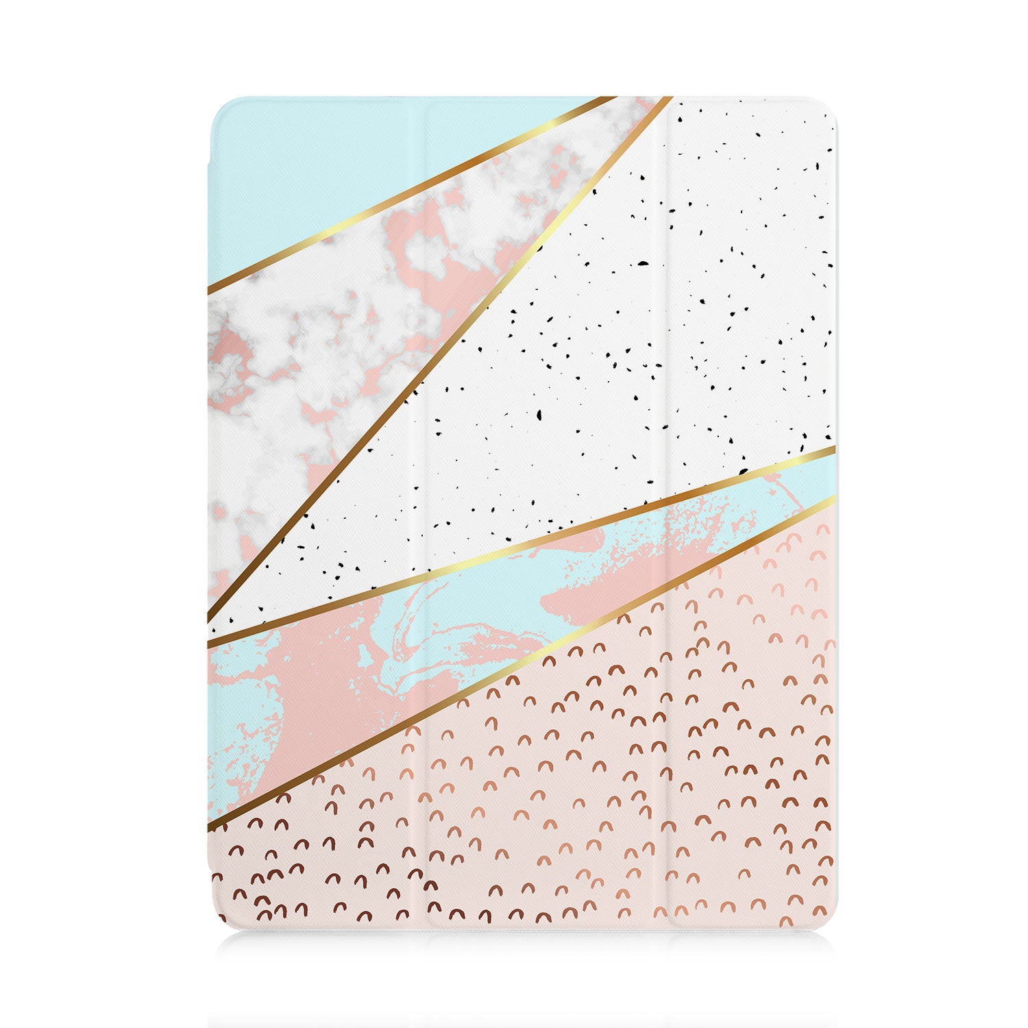 Premium Marble Art iPad Trifold Case - Slim Protective Cover for iPad Air/Pro with Auto Sleep/Wake | Perfect for Work, Travel & Home Use