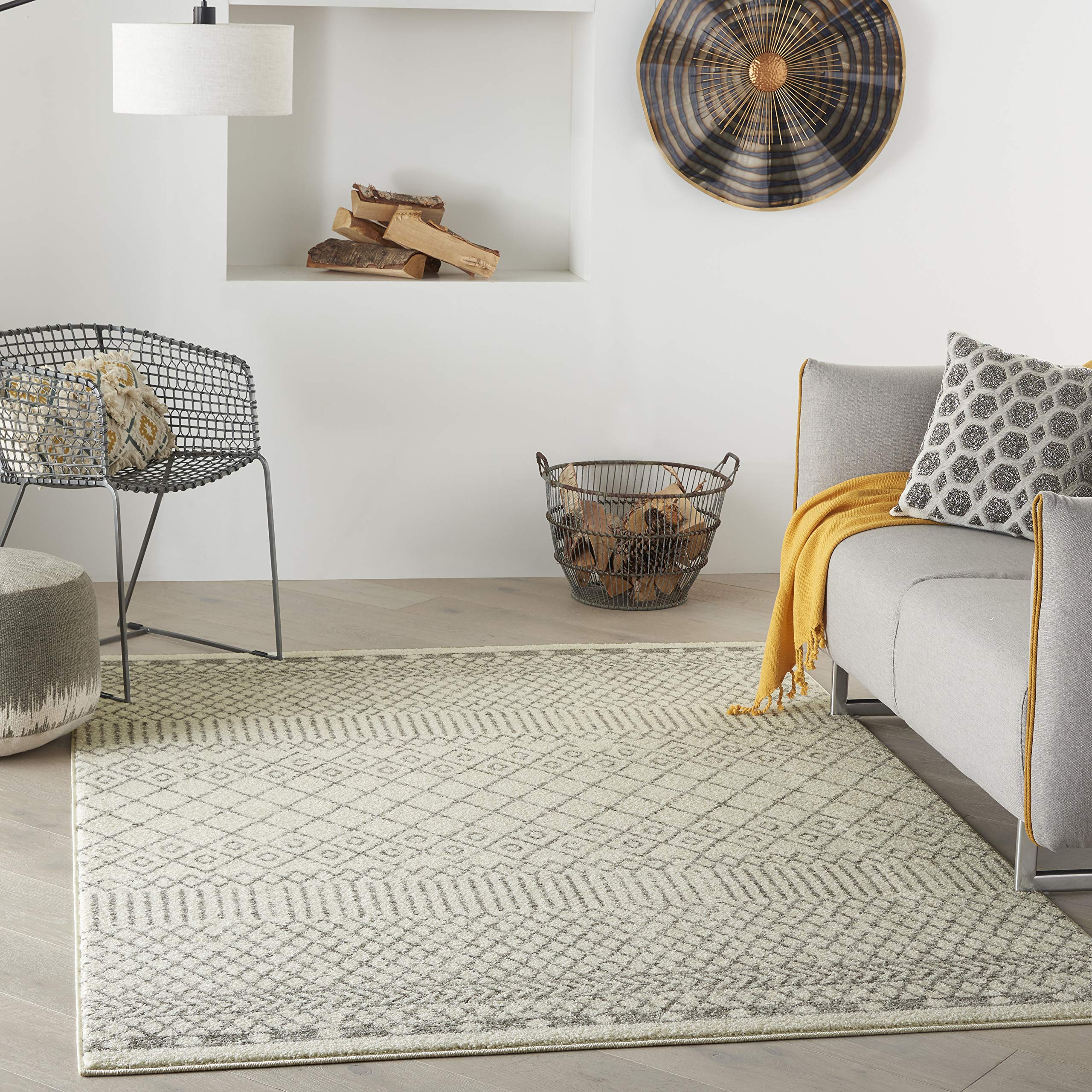 Nourison Passion Bohemian Ivory/Grey 3'9