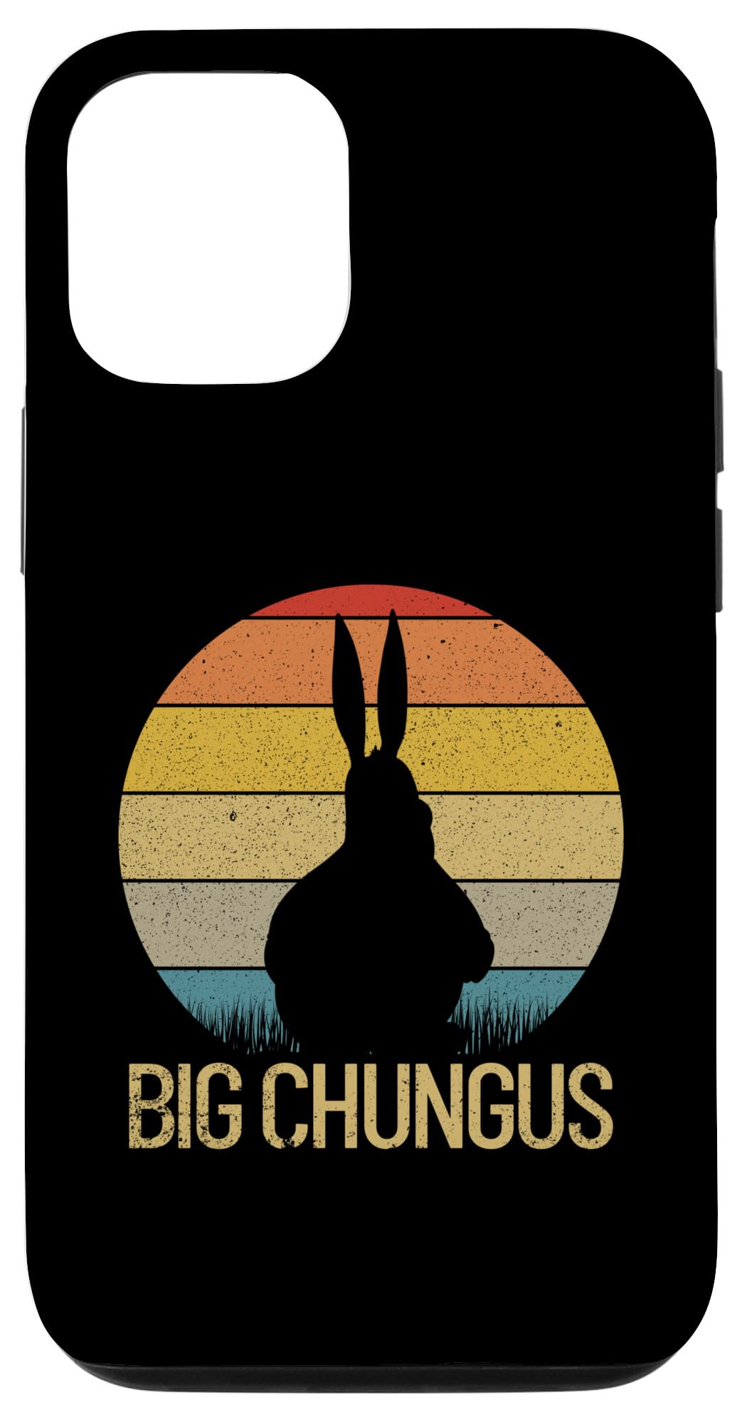 Retro Sunset Vintage iPhone 12/12 Pro Case - Big Chungus Meme Design - Perfect for Daily Use, Gaming & Meme Lovers