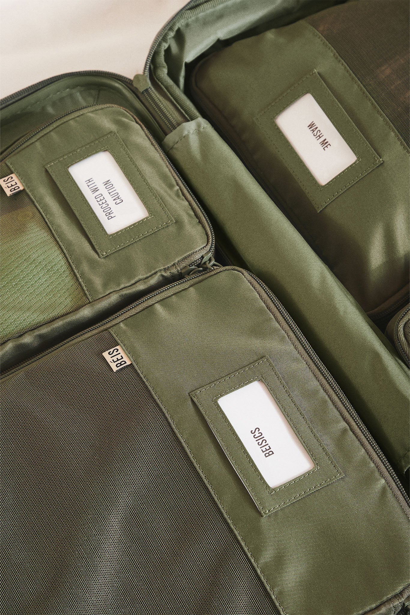 6-Piece Olive Compression Packing Cubes for Travel - Organize Luggage, Save Space & Stay Organized on Trips