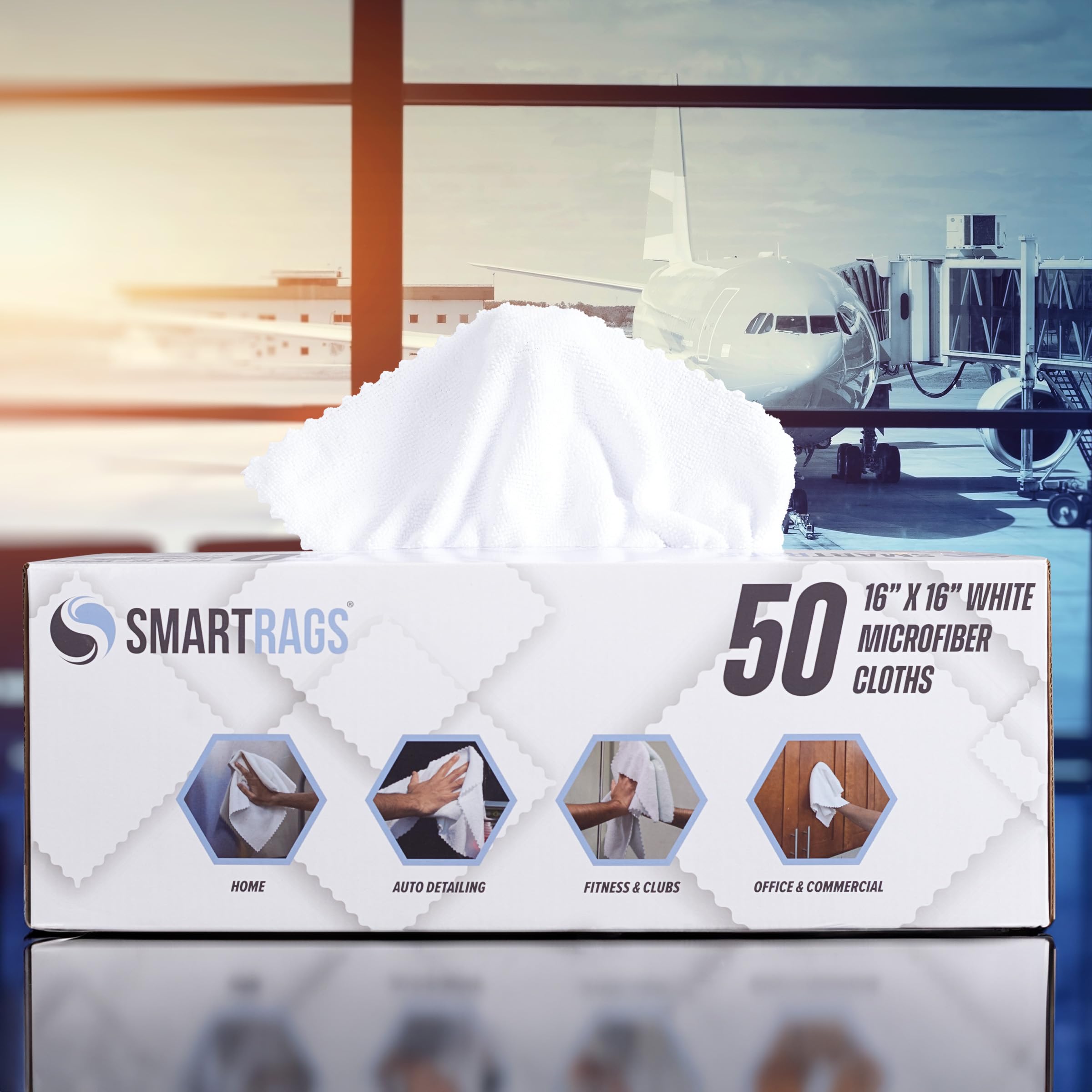**Arkwright Smart Rags in Bulk - 400 Pack Lint-Free Microfiber Cleaning Cloths, 16