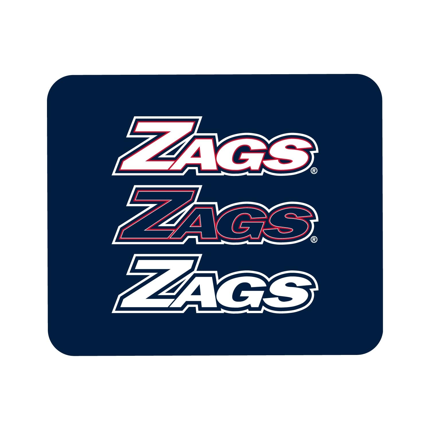 Gonzaga University Standard Fabric Gaming Mouse Pad - OTM Essentials Triple Wordmark V1 | Non-Slip Desk Accessory for Office, Home & Gaming Setup | Perfect for Work, Study & Esports