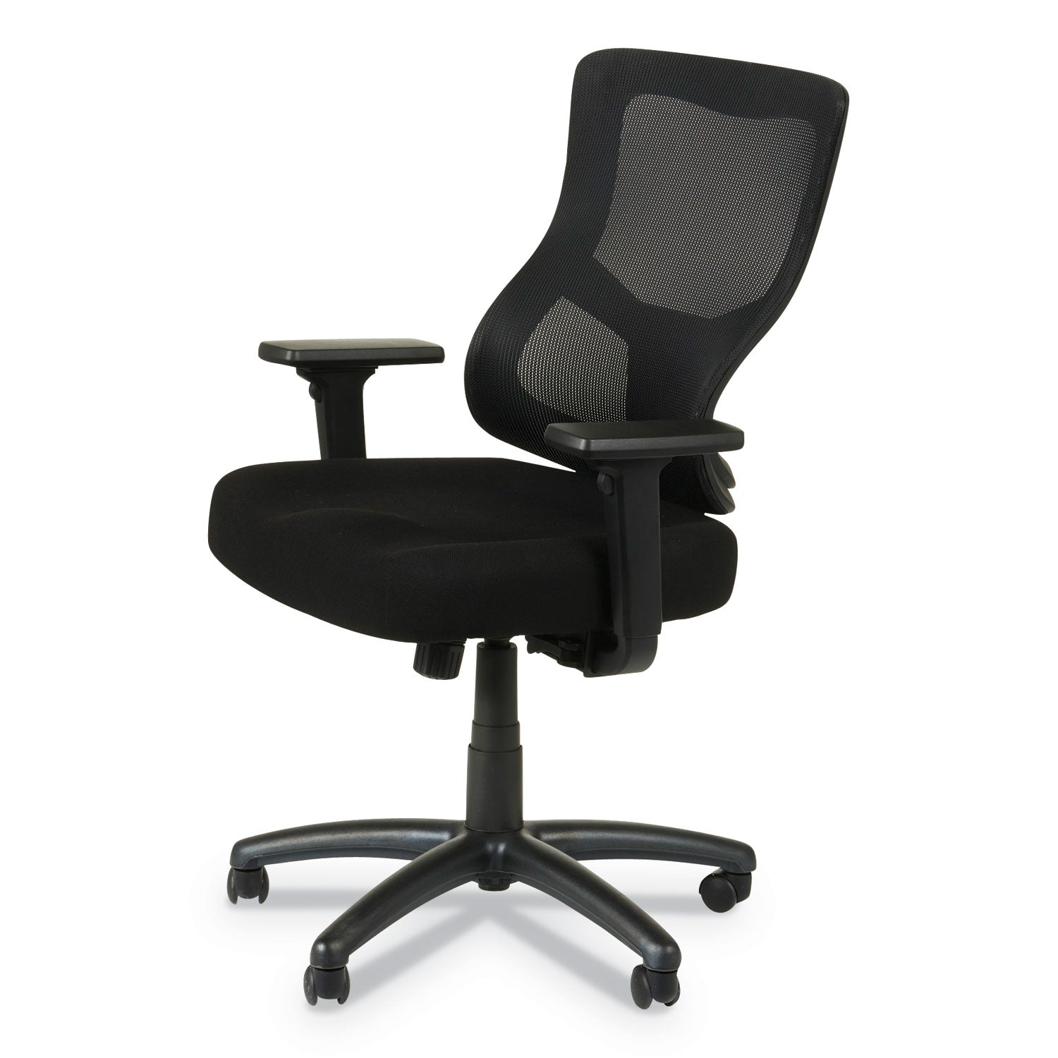Alera Elusion II Series Mesh Mid Back Swivel Tilt Office Chair with Adjustable Arms - Supports 275lb, Seat Height 17.51