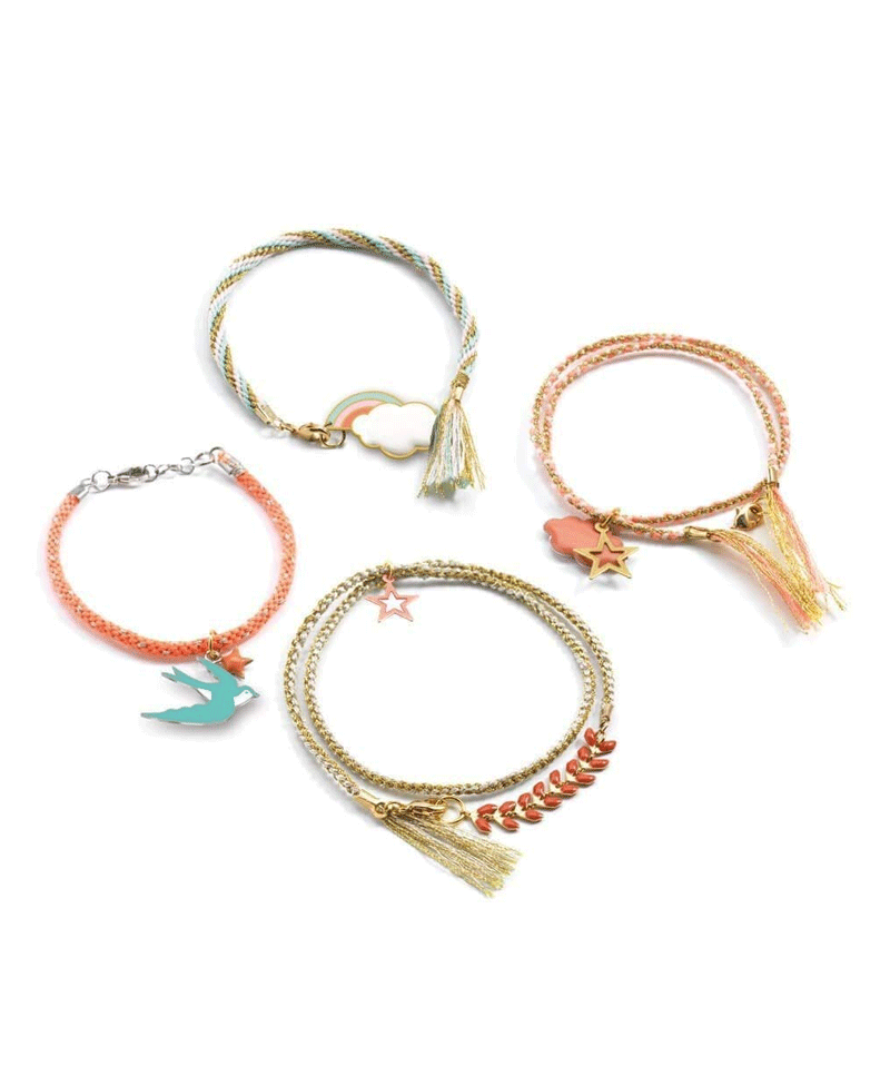Celeste Kumihimo Bracelet Kit by Djeco - DIY Japanese Braiding Craft Set for Kids & Teens - Perfect for Friendship Bracelets, Jewelry Making & Creative Gifts