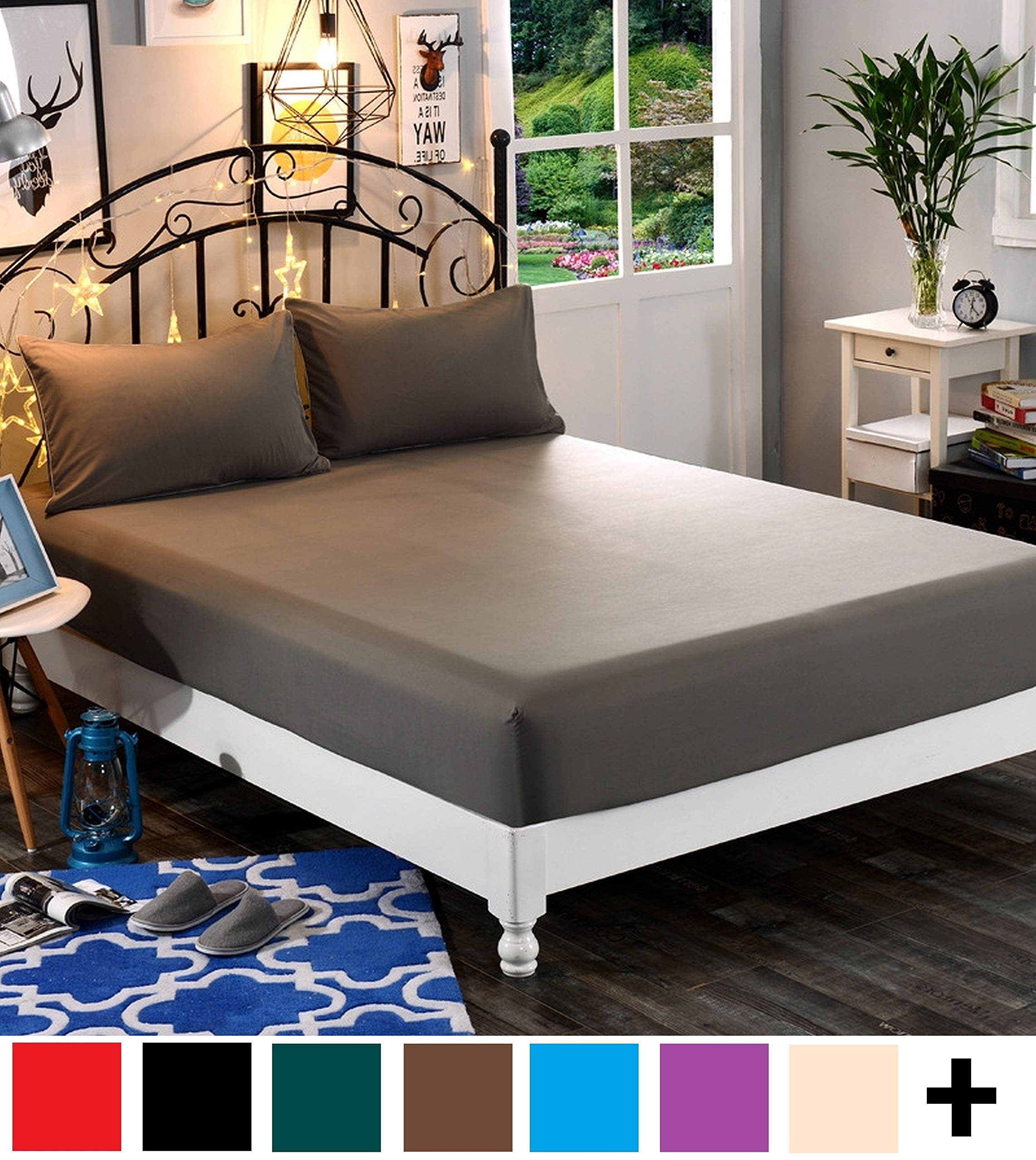 Luxury Soft Silky Satin Twin XL Fitted Sheet - 12