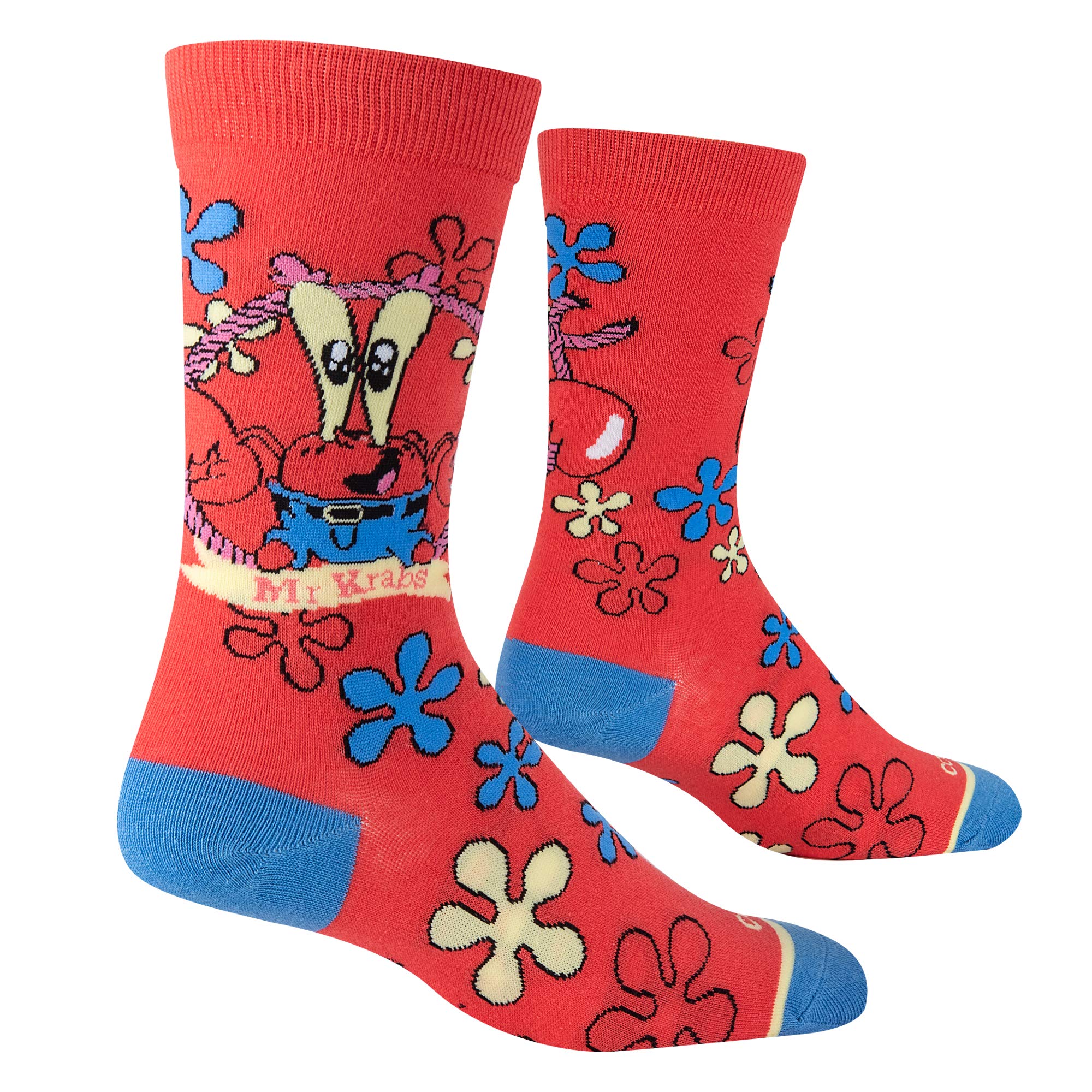 SpongeBob SquarePants Novelty Crew Socks for Women - Fun Cartoon Graphic Print, Soft Comfortable Large Size Socks - Perfect for Cosplay, Gifts, and Everyday Wear
