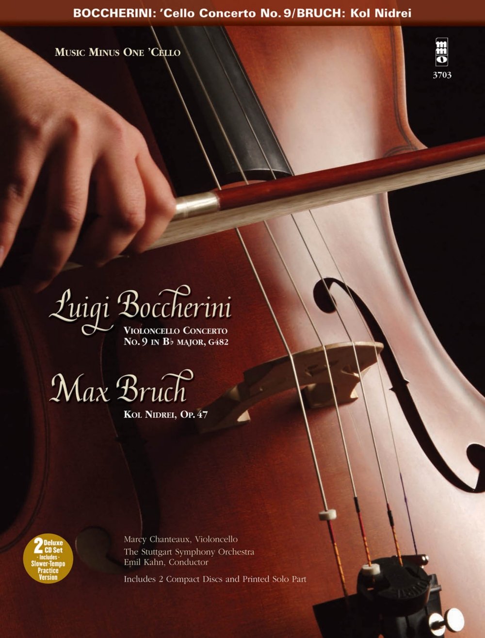 Boccherini Cello Concerto in Bb Major Op. 47 - Music Minus One Sheet Music with 2 CDs | Practice & Performance Edition for Cellists | Perfect for Solo Practice, Auditions & Concerts