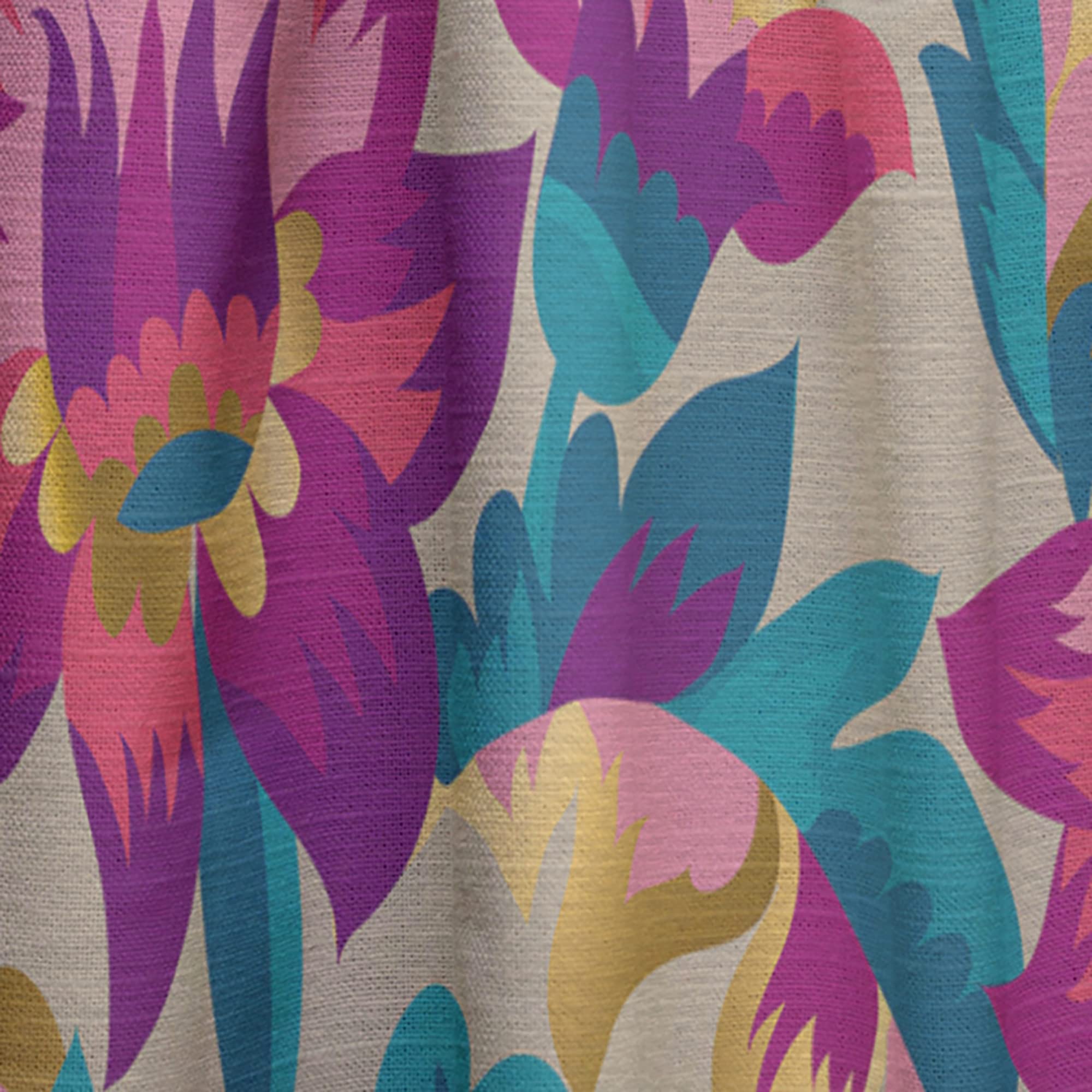 Elegant Blossom Hand-Painted Folk Pattern Curtains - Thermal Insulated Blackout Drapes for Bedroom & Living Room (52x84, Single Panel) - Perfect for Home Decor, Privacy & Energy Efficiency
