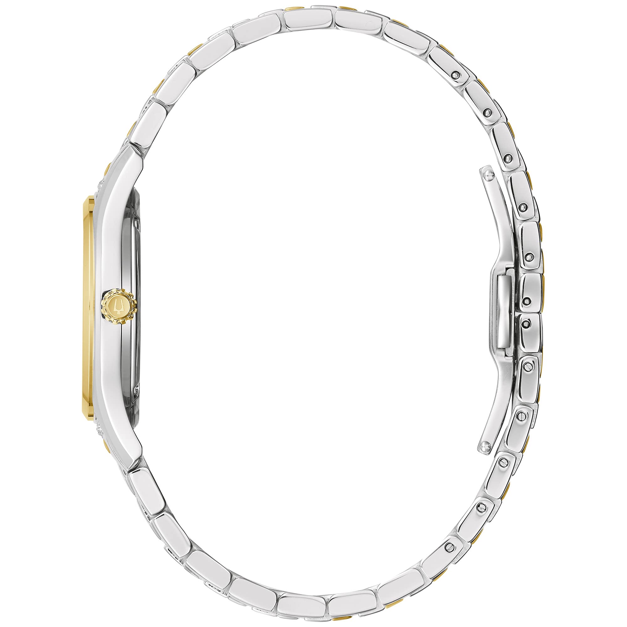 Bulova Ladies' Classic Diamond Watch - 3-Hand Quartz Movement, 16 Genuine Diamonds, Stainless Steel Case, Mother-of-Pearl Dial & Curved Mineral Crystal - Perfect for Business, Formal Events & Special Occasions