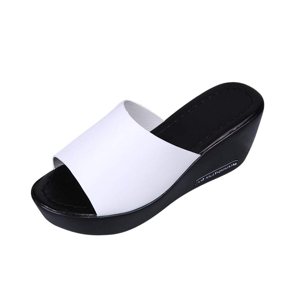 MLAGJSS Women's Casual Fish Mouth Platform High Heel Sandals - Comfortable Slope Heel Slippers for Summer, Beach, Party & Daily Wear
