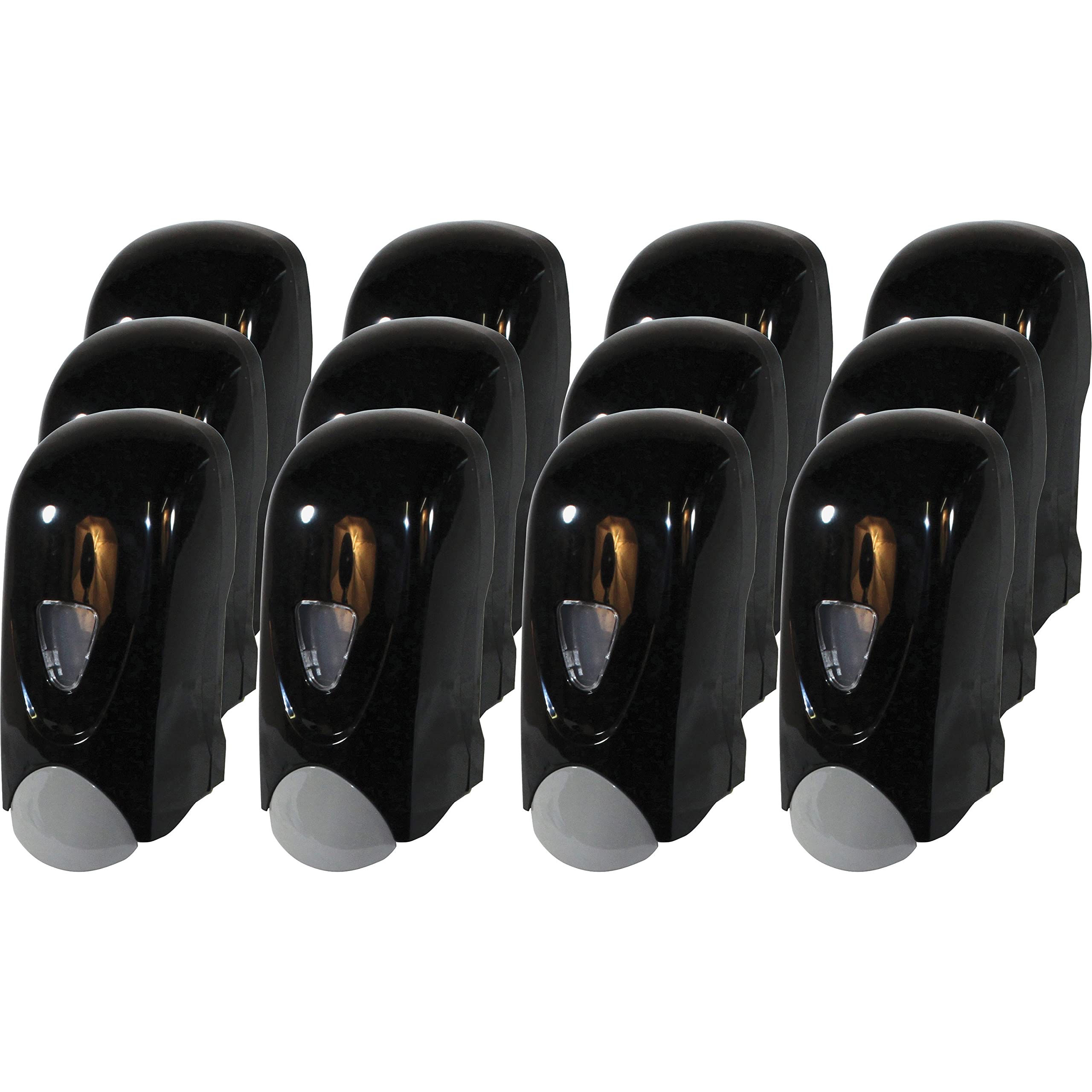 Genuine Joe 1000ml Black Foam Soap Dispenser - Pack of 12 | Commercial Grade, Heavy Duty for Restaurants, Offices & Public Restrooms