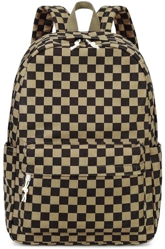 Corduroy Black & Brown Checkerboard a