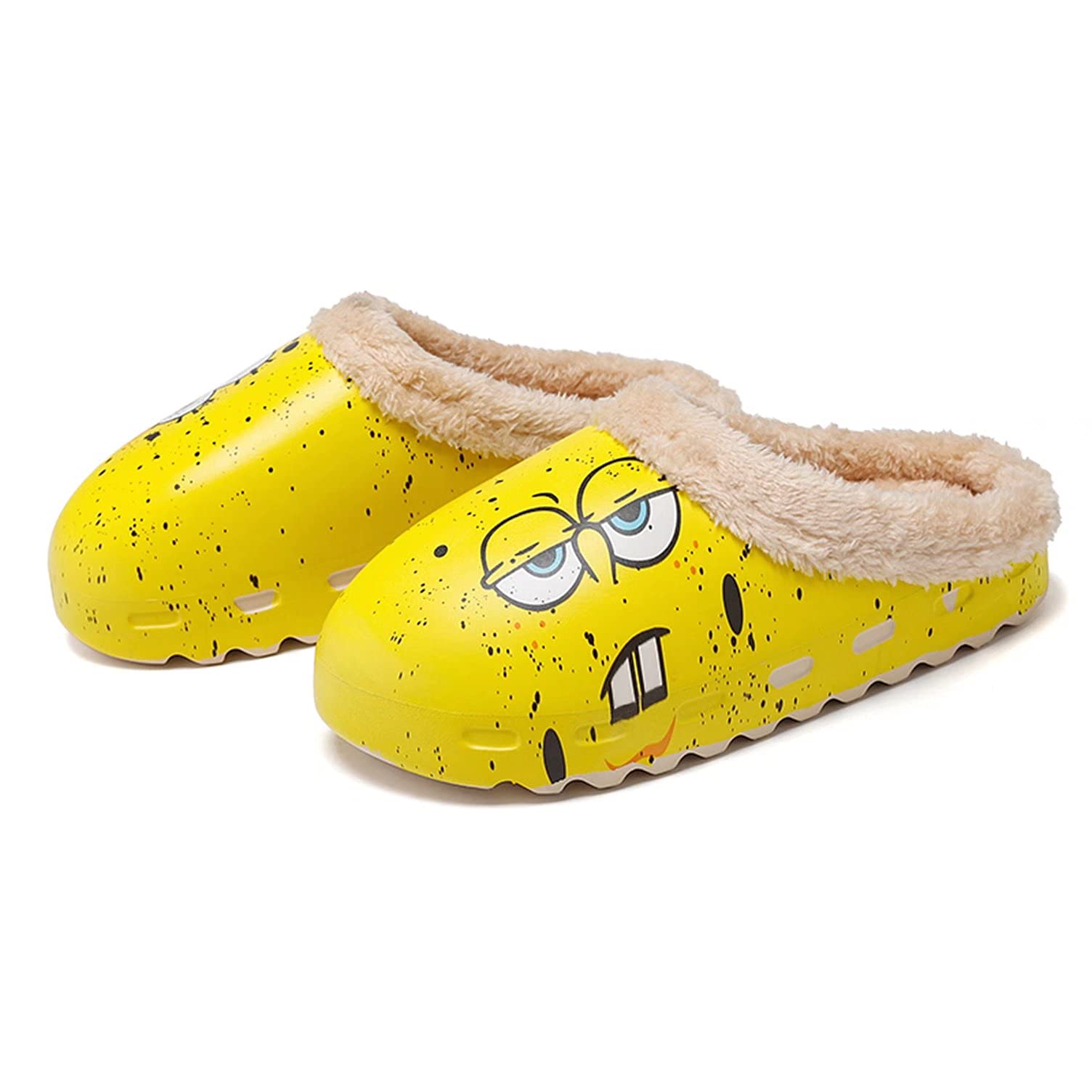 Comfy Mukinrch Furry Slippers for Women & Men - Soft Plush Indoor/Outdoor House Shoes, Waterproof EVA Slides for Bedroom, Bathroom & Backyard Relaxation